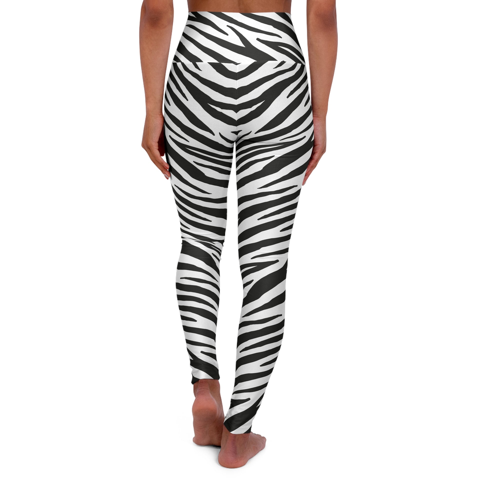 Zebra Skin High Waisted Leggings Back