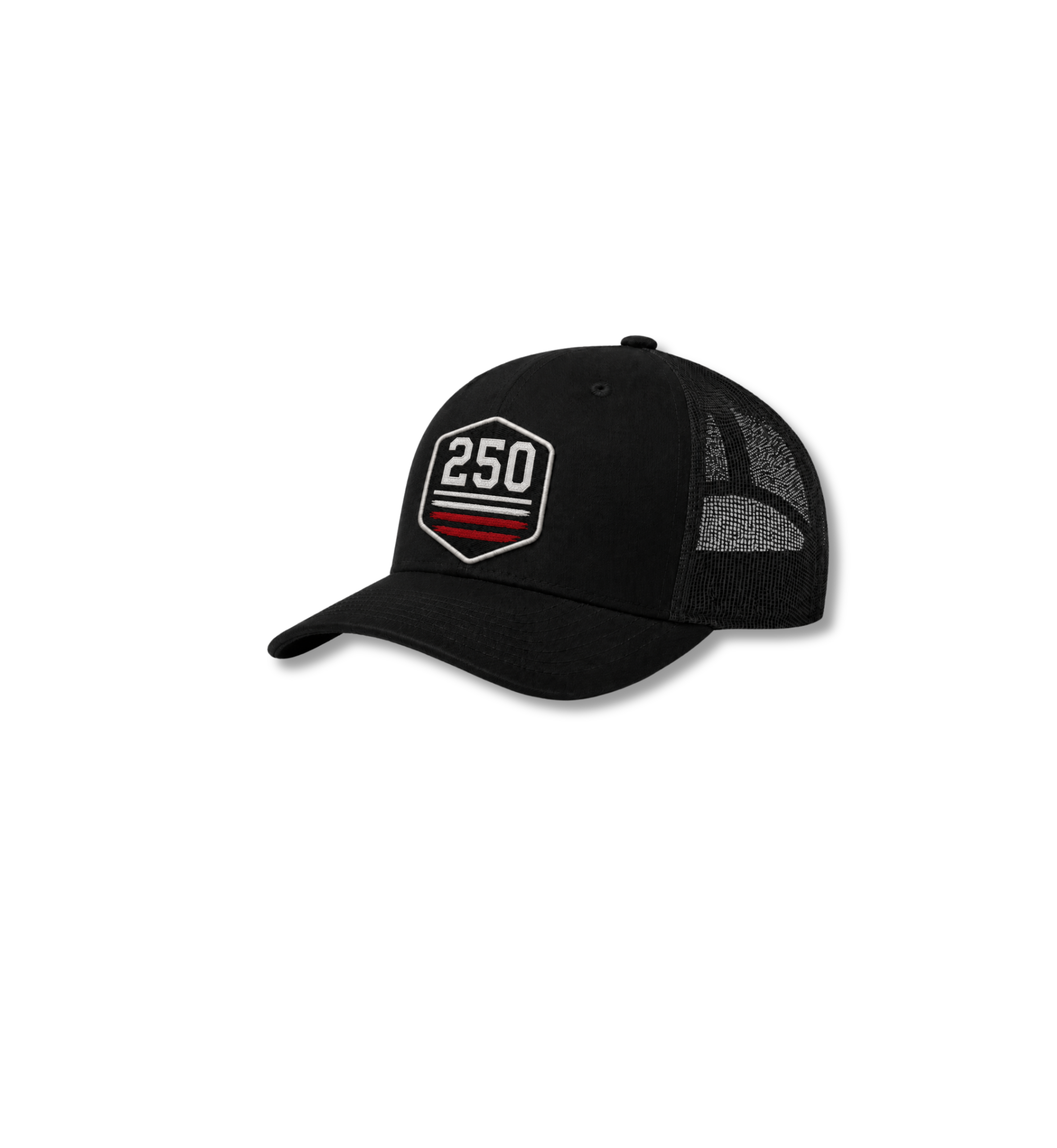 250 Embroidered Trucker Cap – Black Country Western Hat
