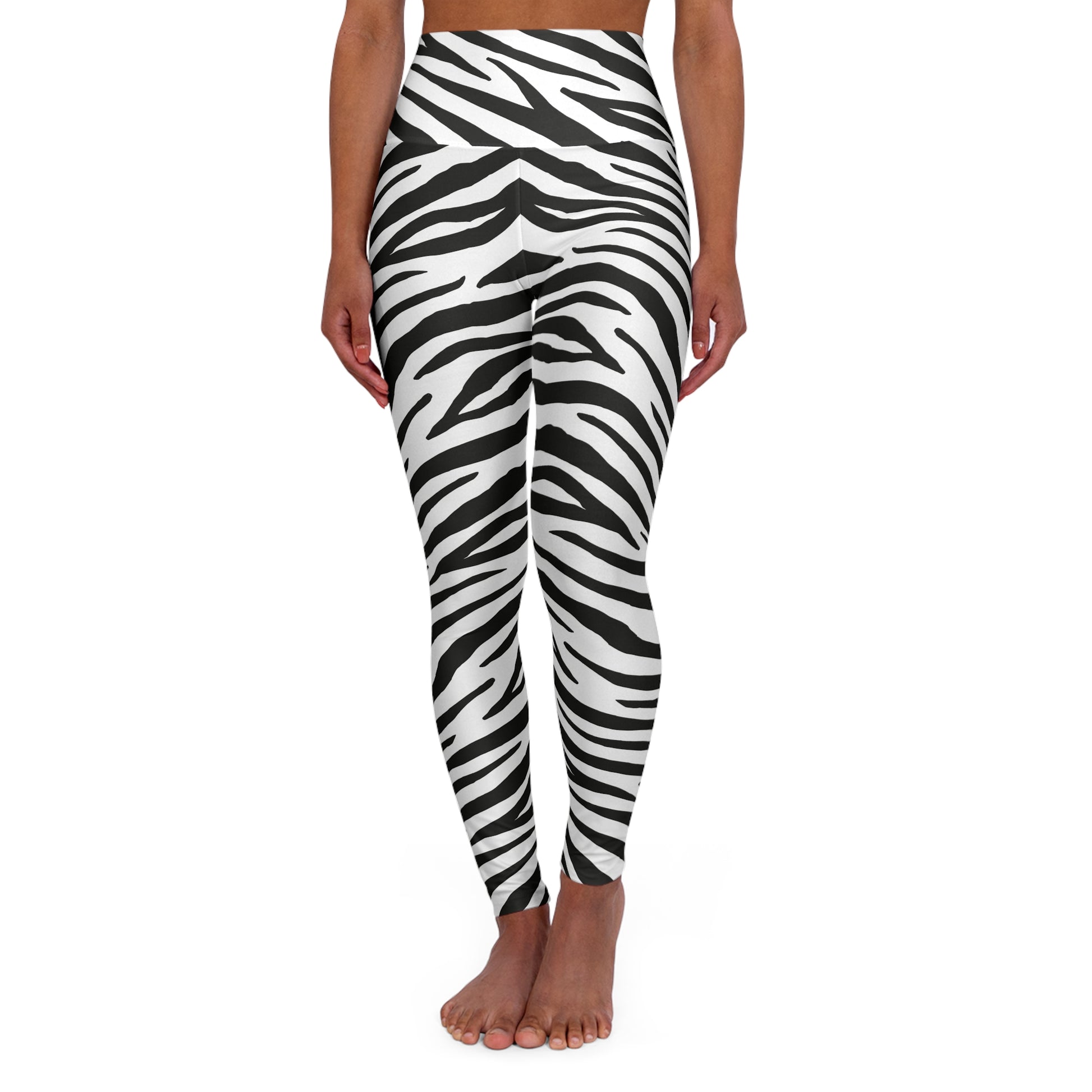 Zebra Skin High Waisted Leggings Front