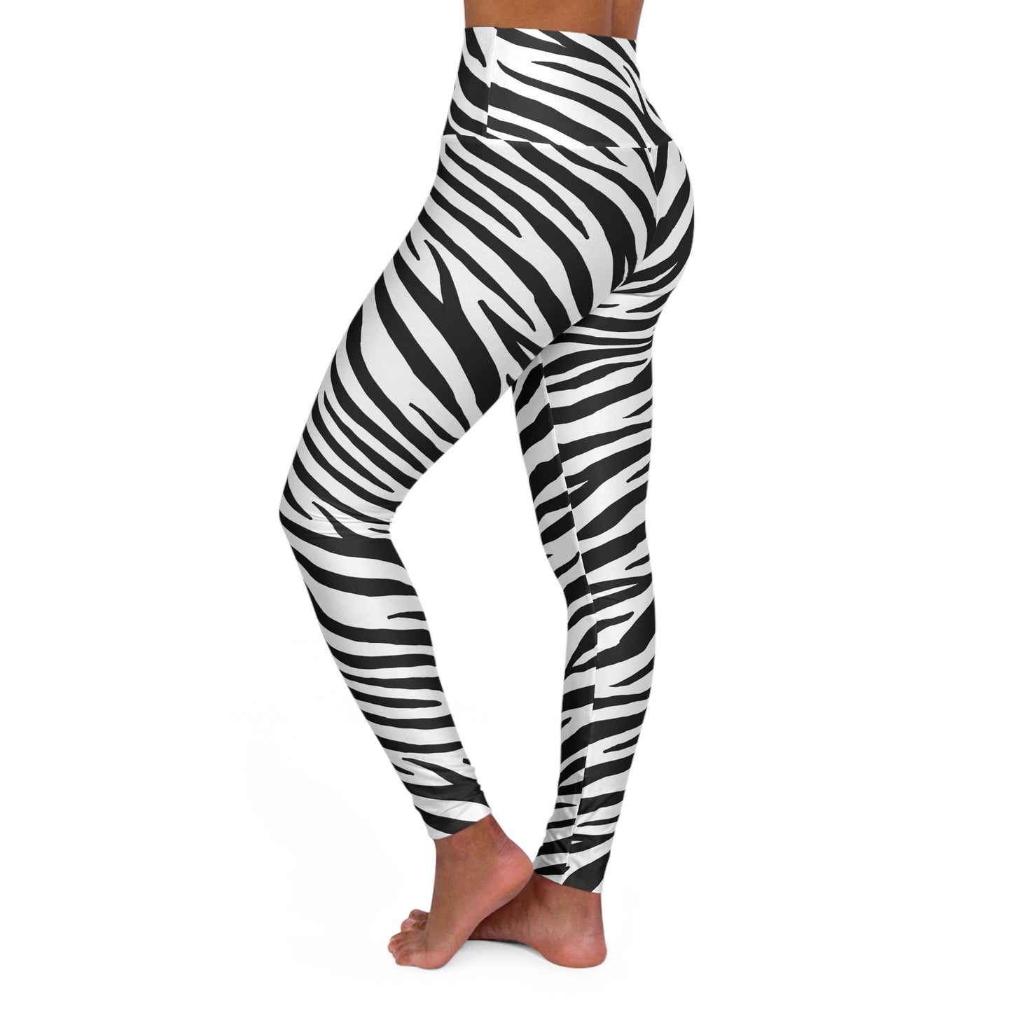 Zebra Skin High Waisted Leggings Left