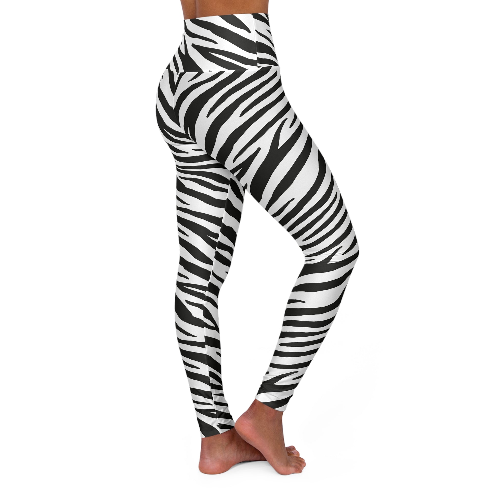 Zebra Skin High Waisted Leggings Right