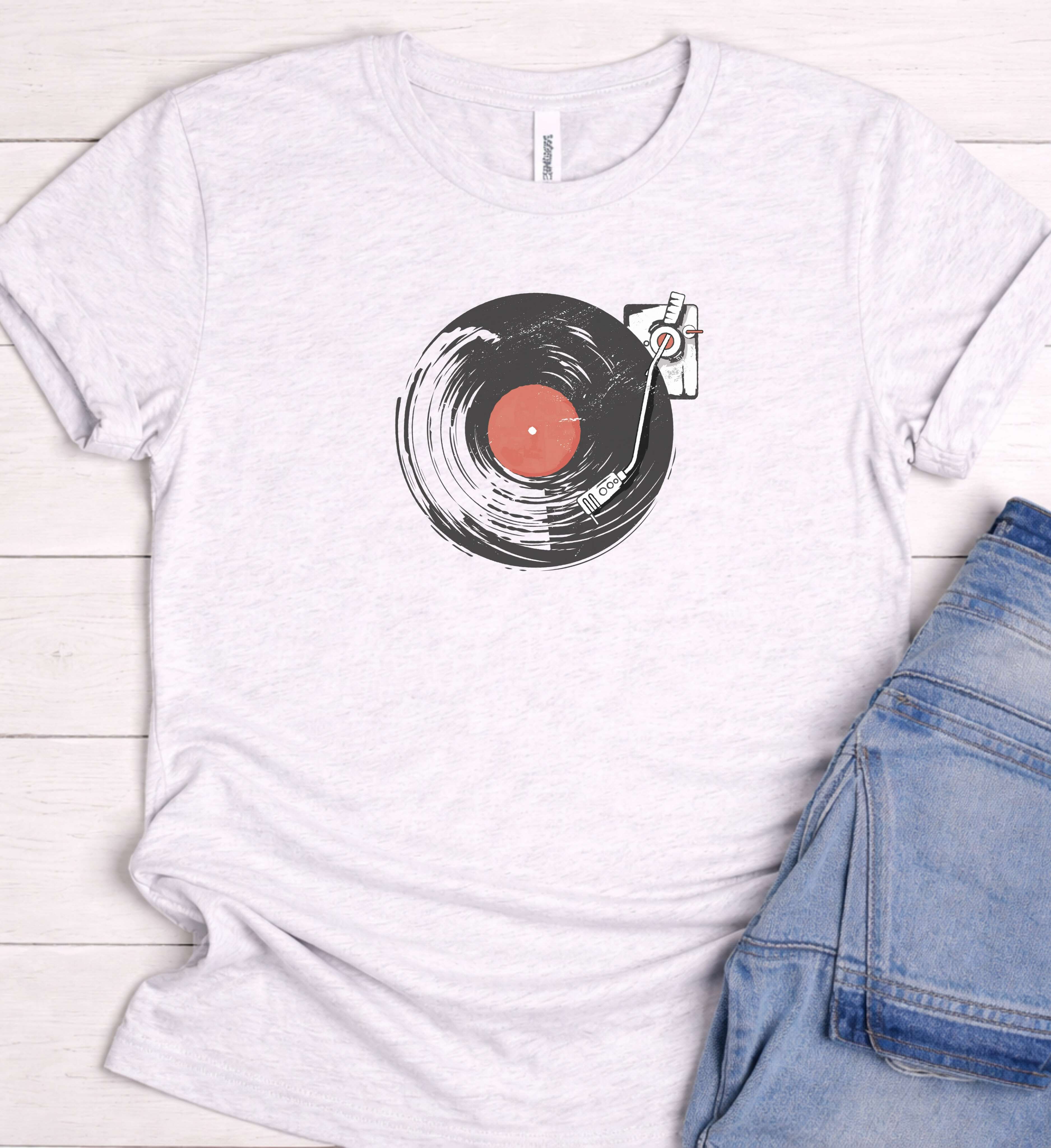Vinyl Record Shirt – Retro Record Player Tee