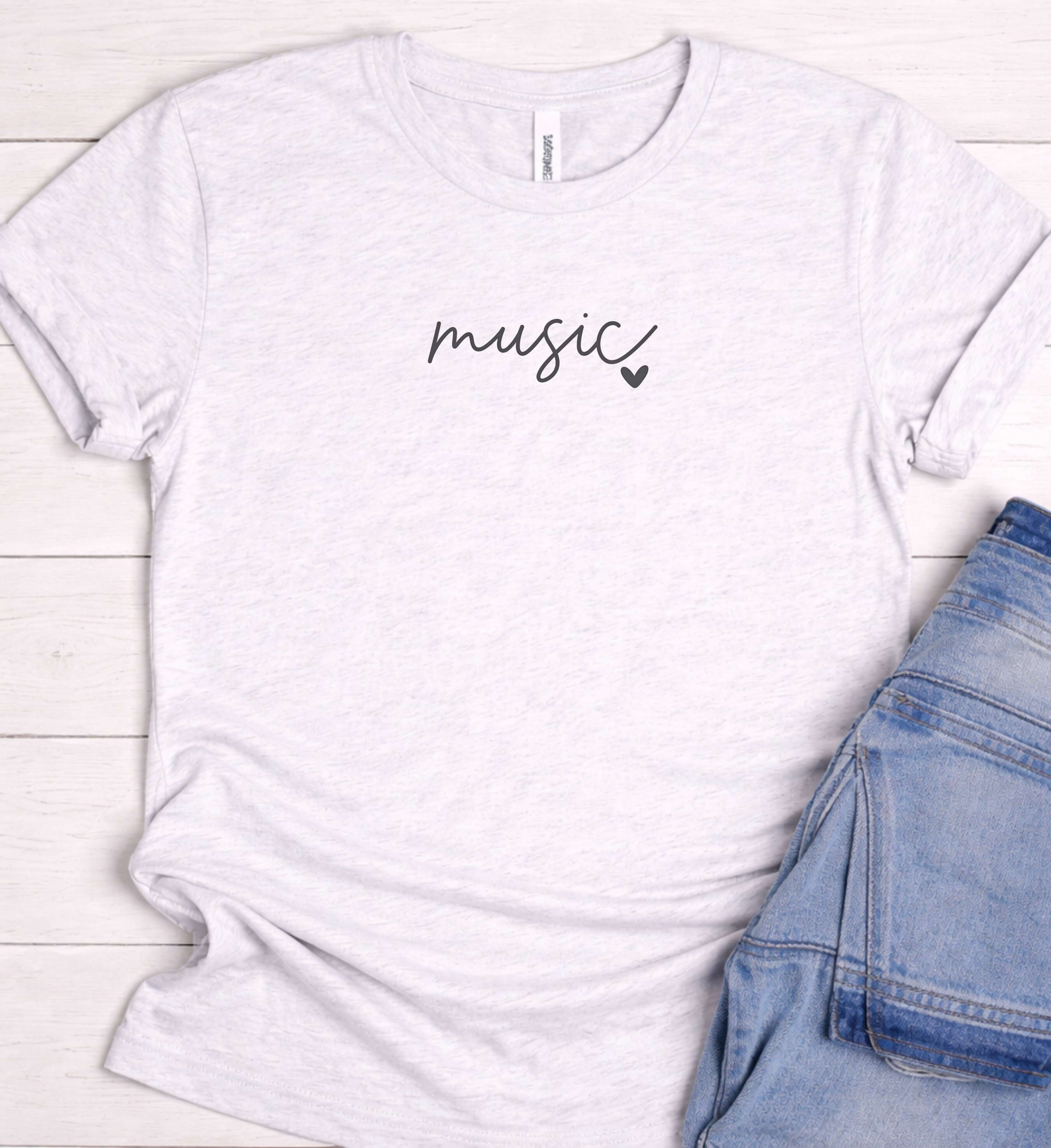 Minimal Music Shirt – Aesthetic Typography Tee