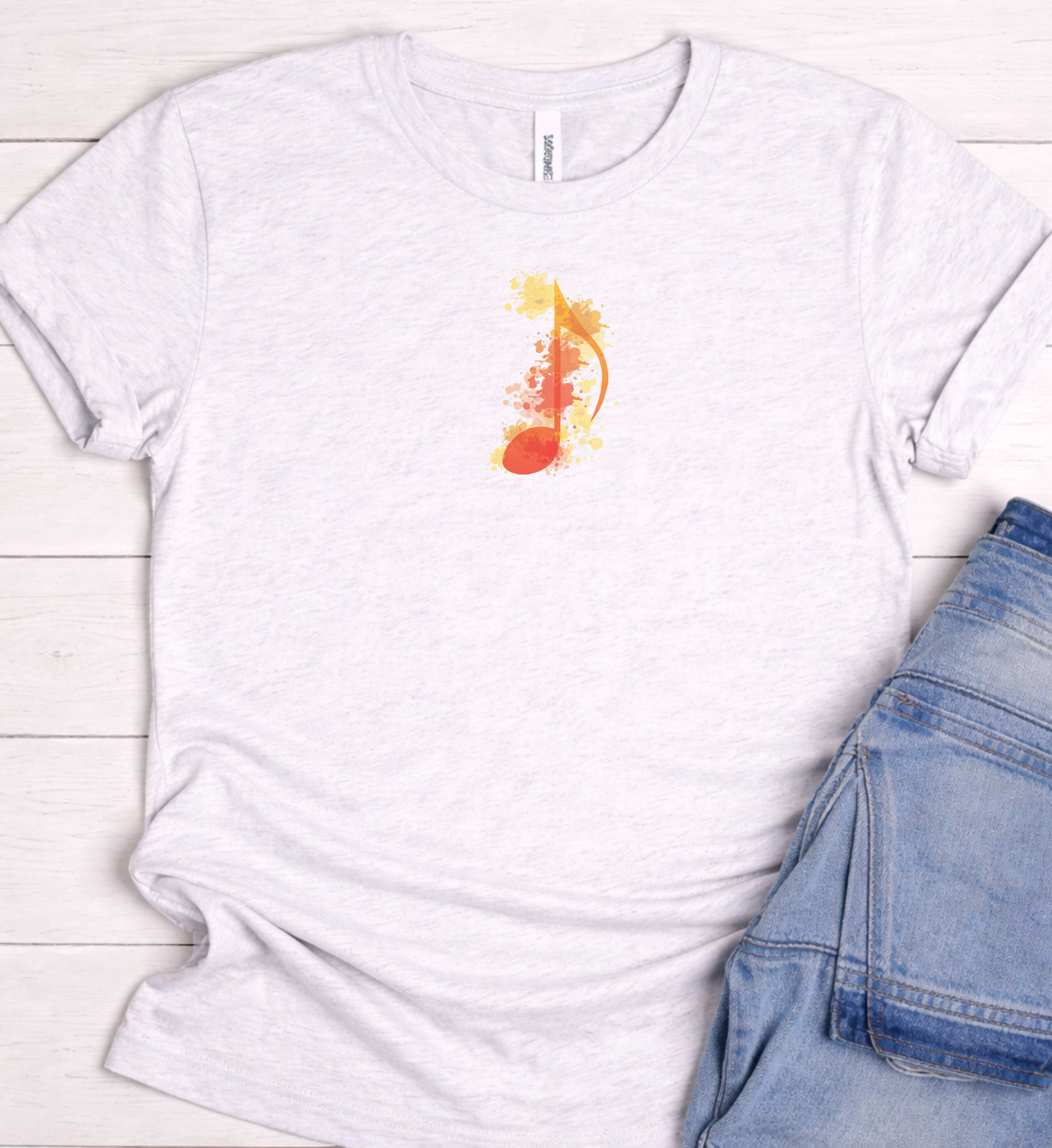 Music Note Shirt – Watercolor Abstract Music Tee