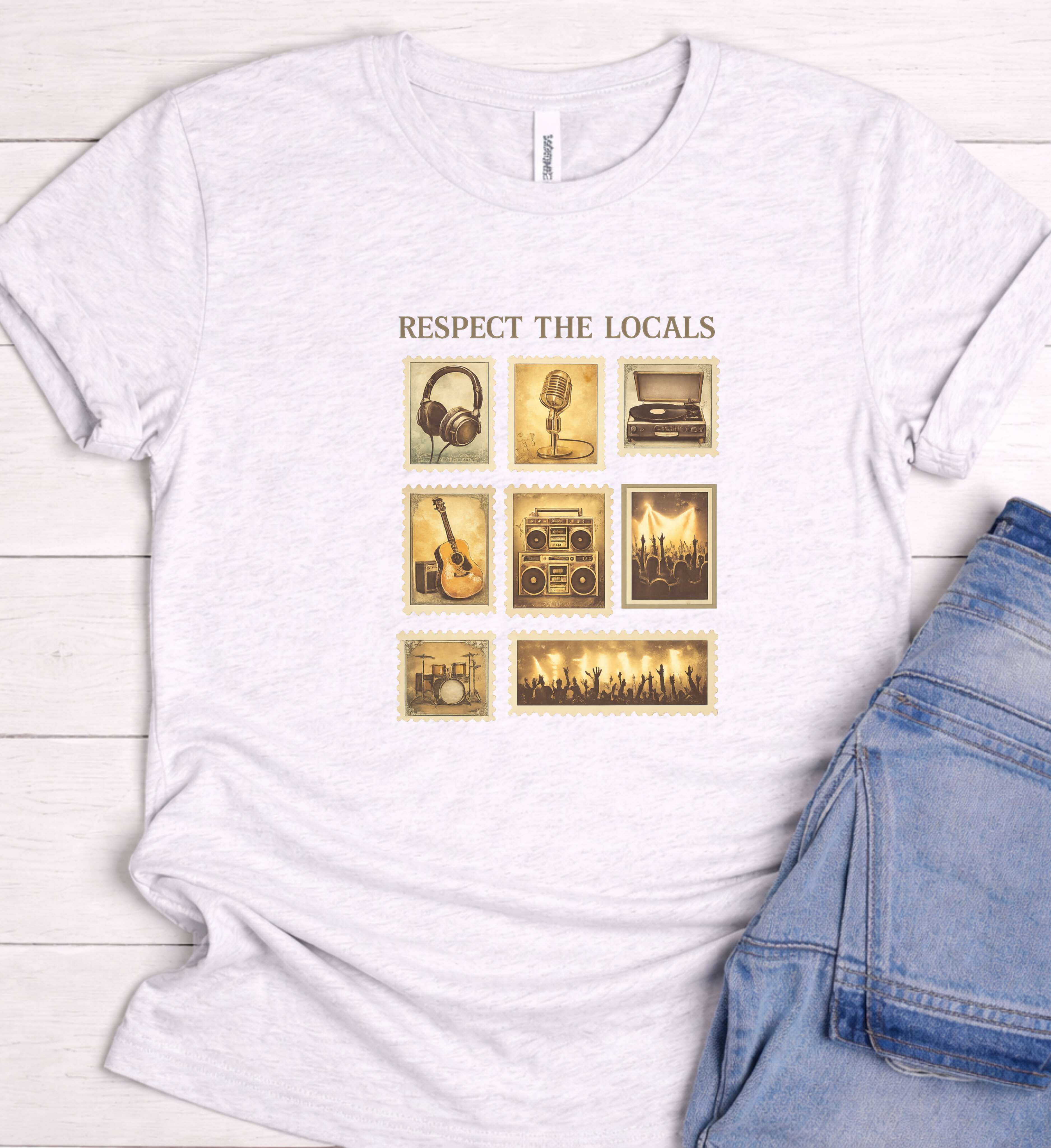 Respect The Locals Shirt – Vintage Music Graphic Tee