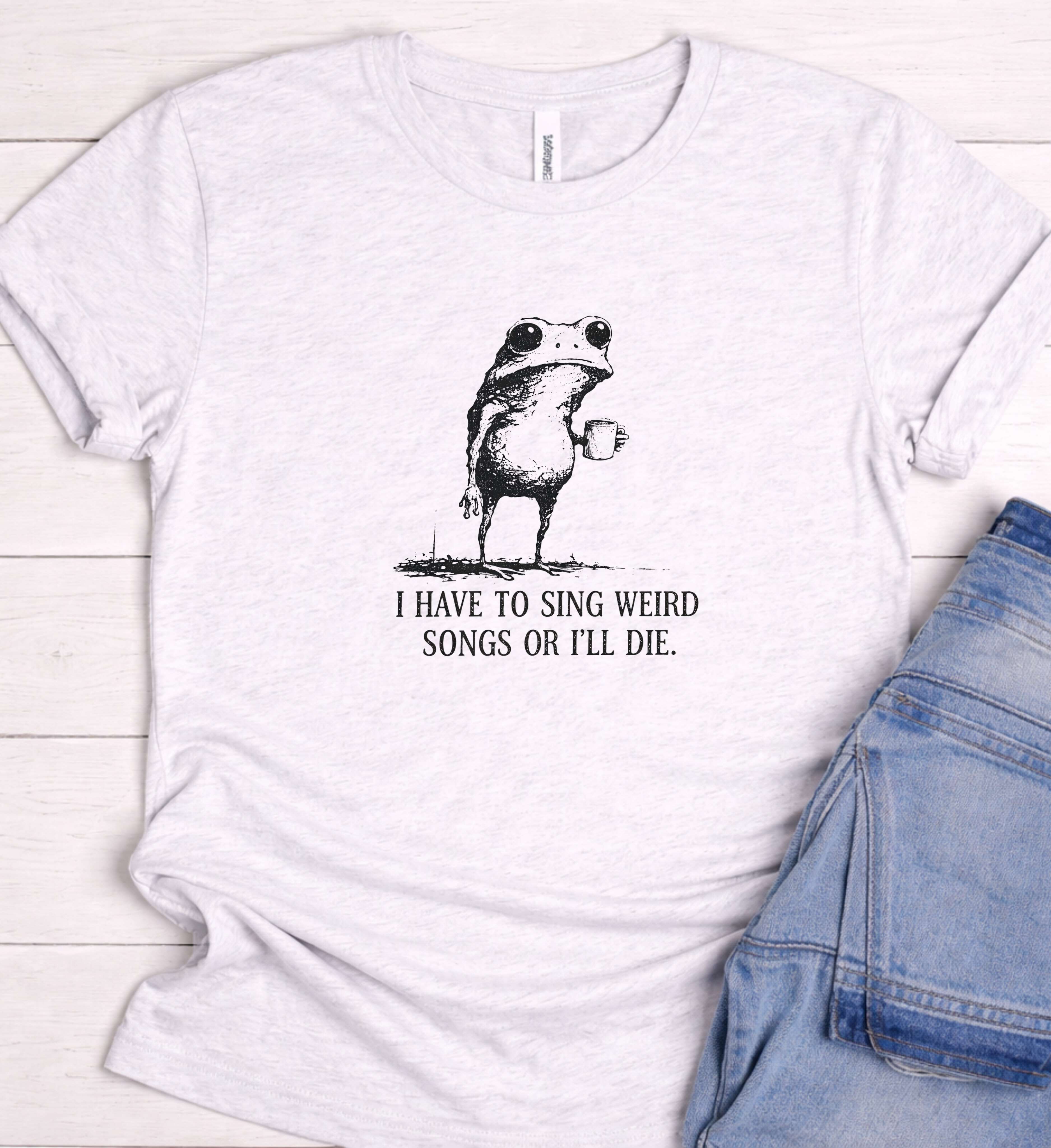 Funny Frog Music Shirt – Weird Songs Graphic Tee