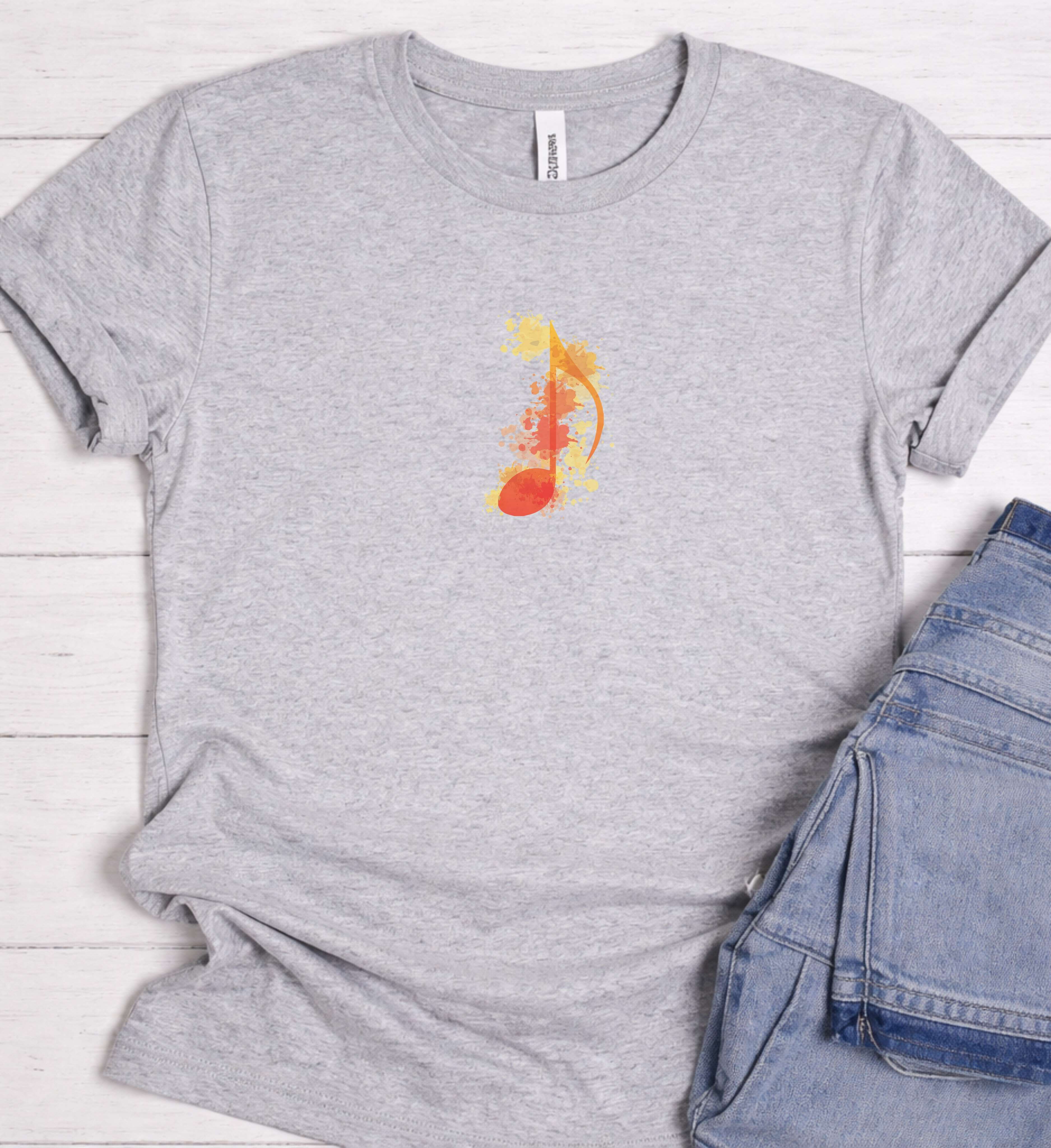 Music Note Shirt – Watercolor Abstract Music Tee
