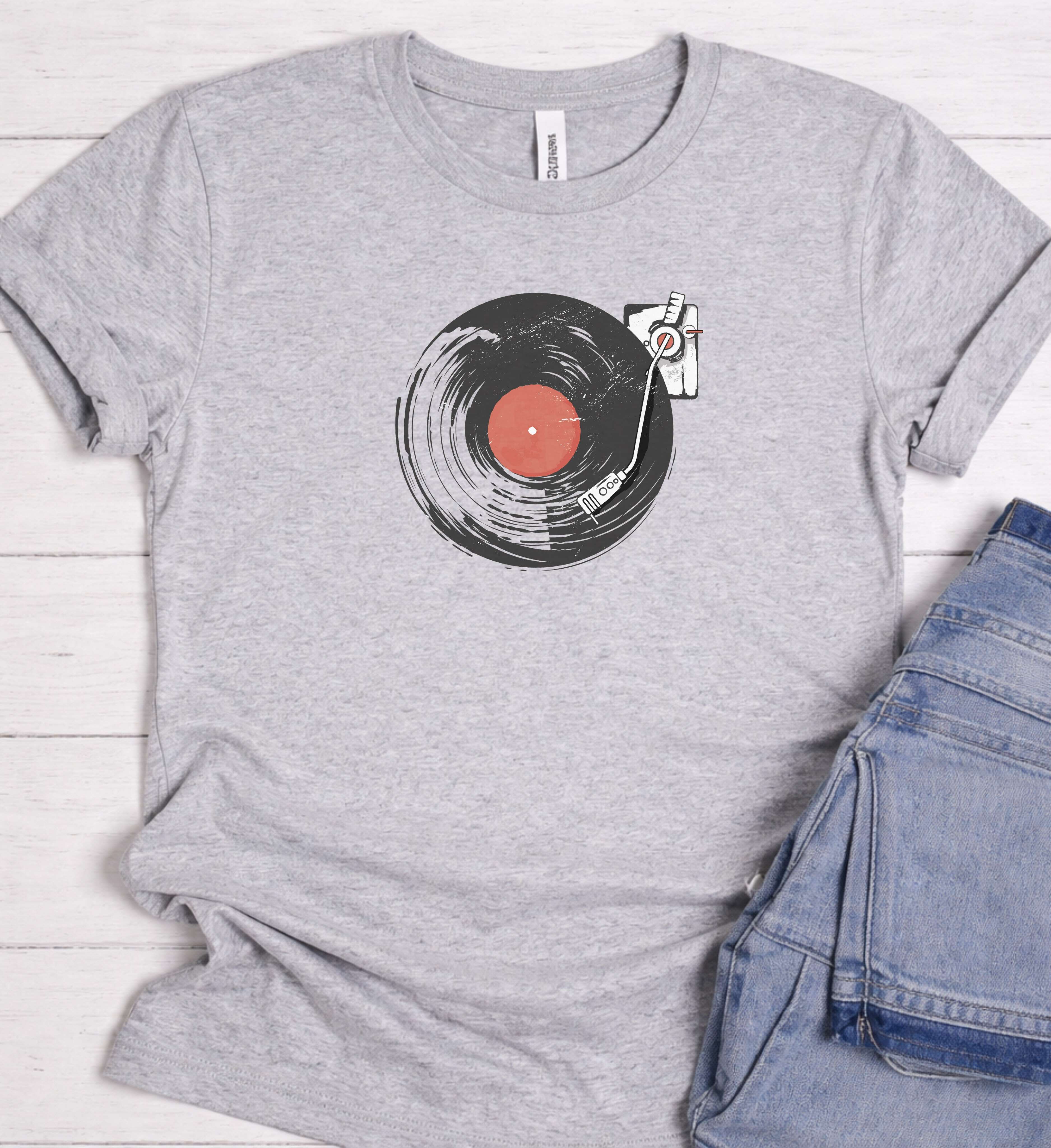 Vinyl Record Shirt – Retro Record Player Tee