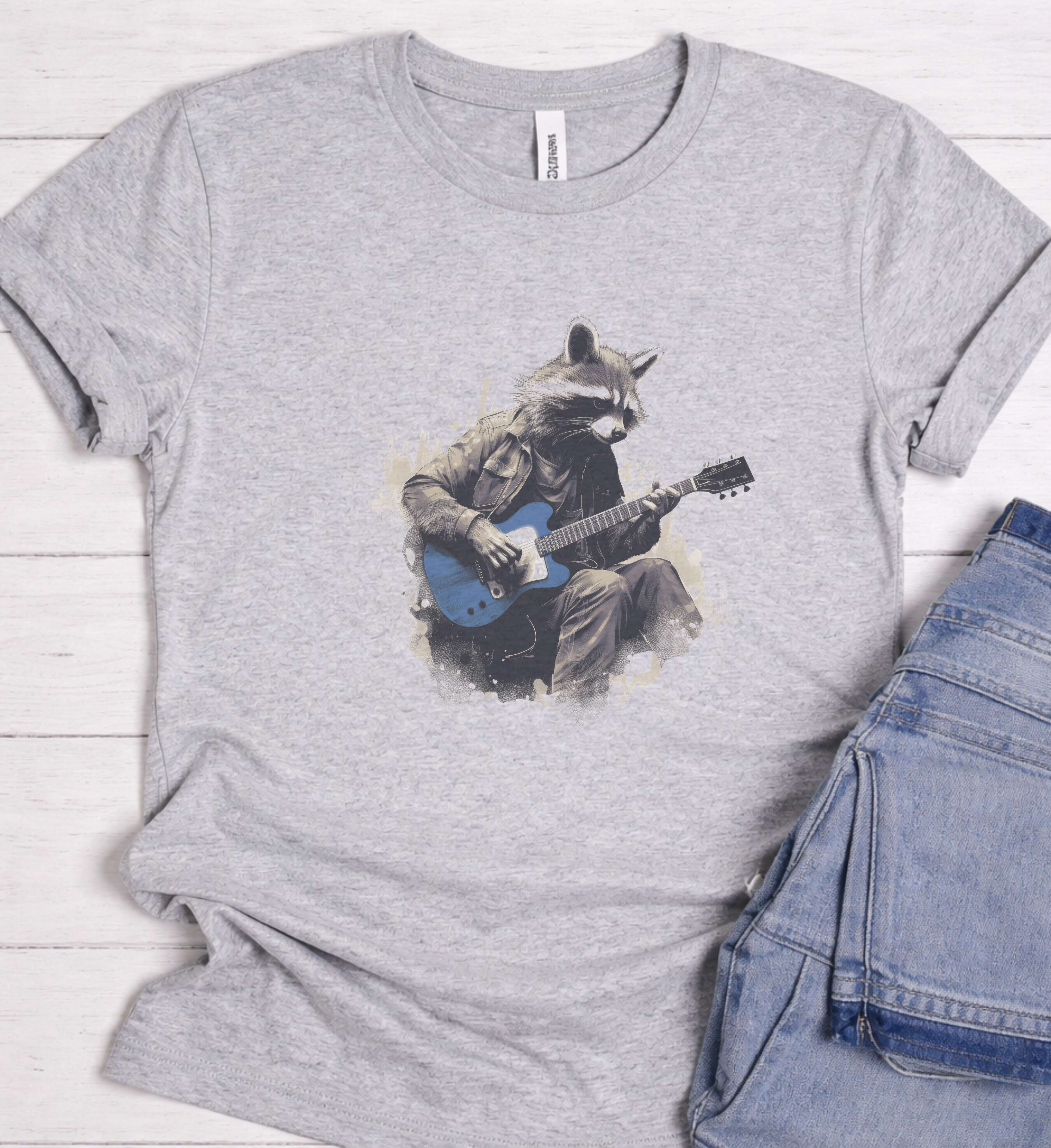 Raccoon Guitar Tee – Wild Sound Energy