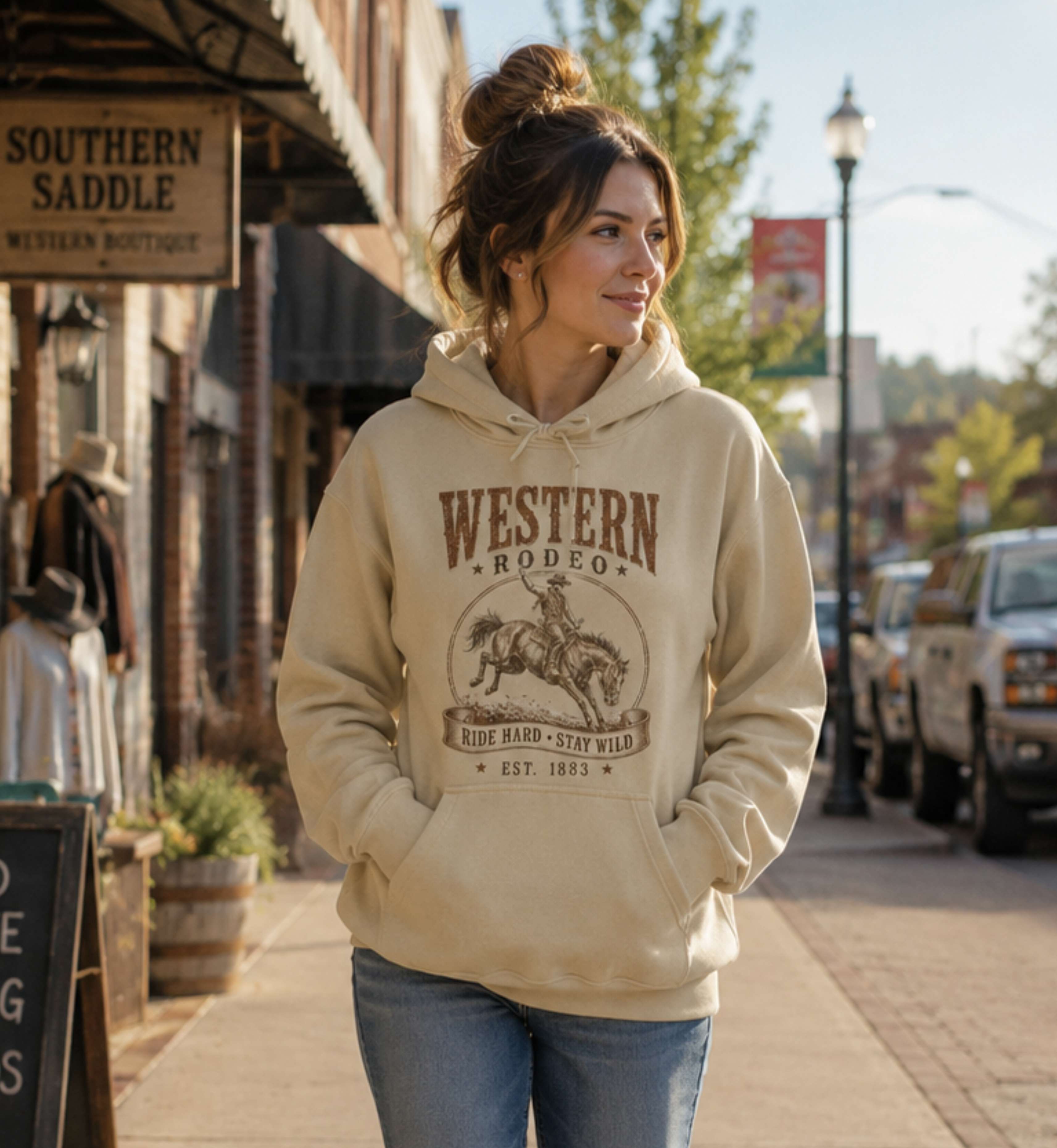 Ride Hard Stay Wild Western Rodeo Hoodie
