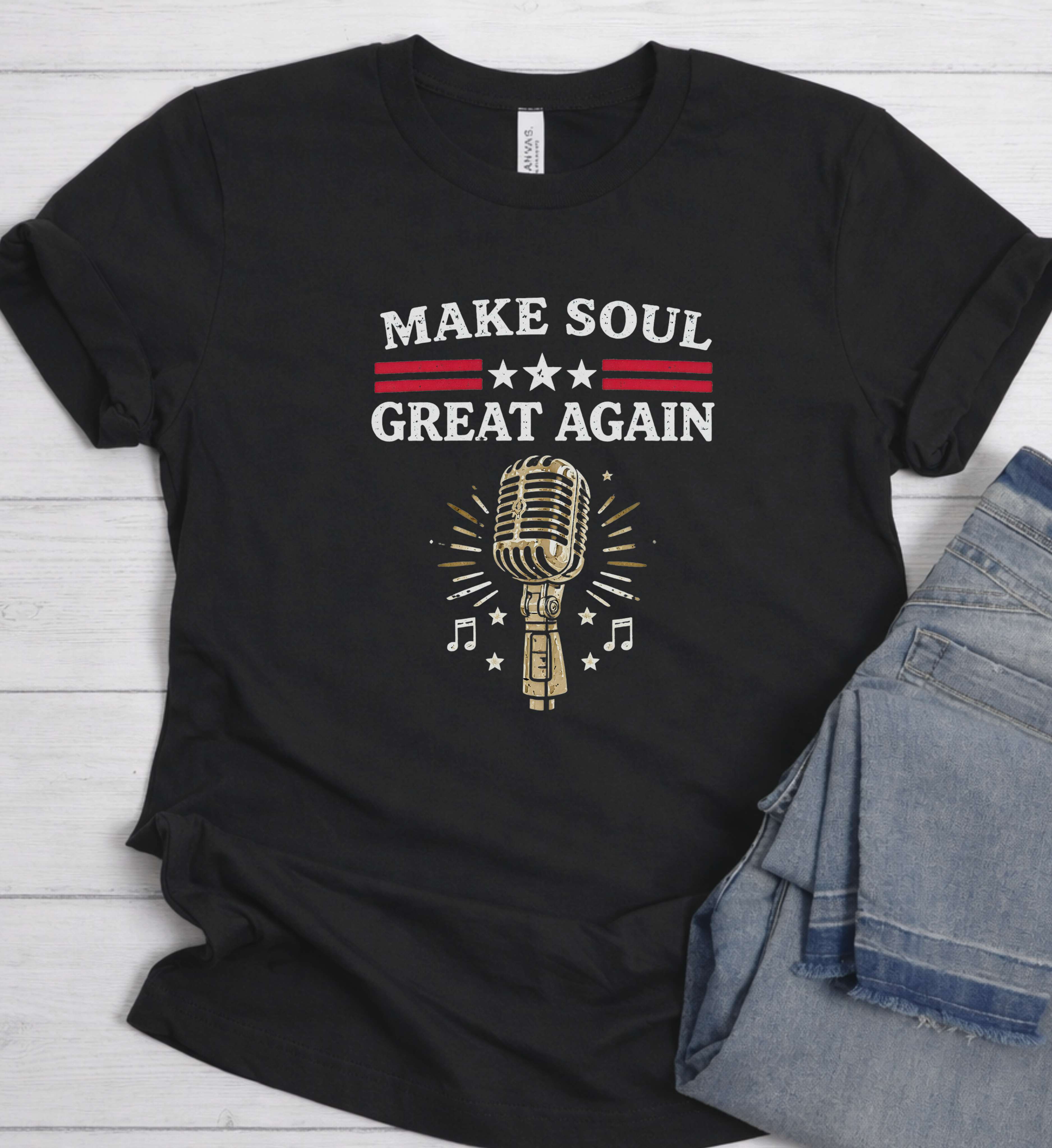 Soul Music Shirt – Vintage Microphone Graphic Tee