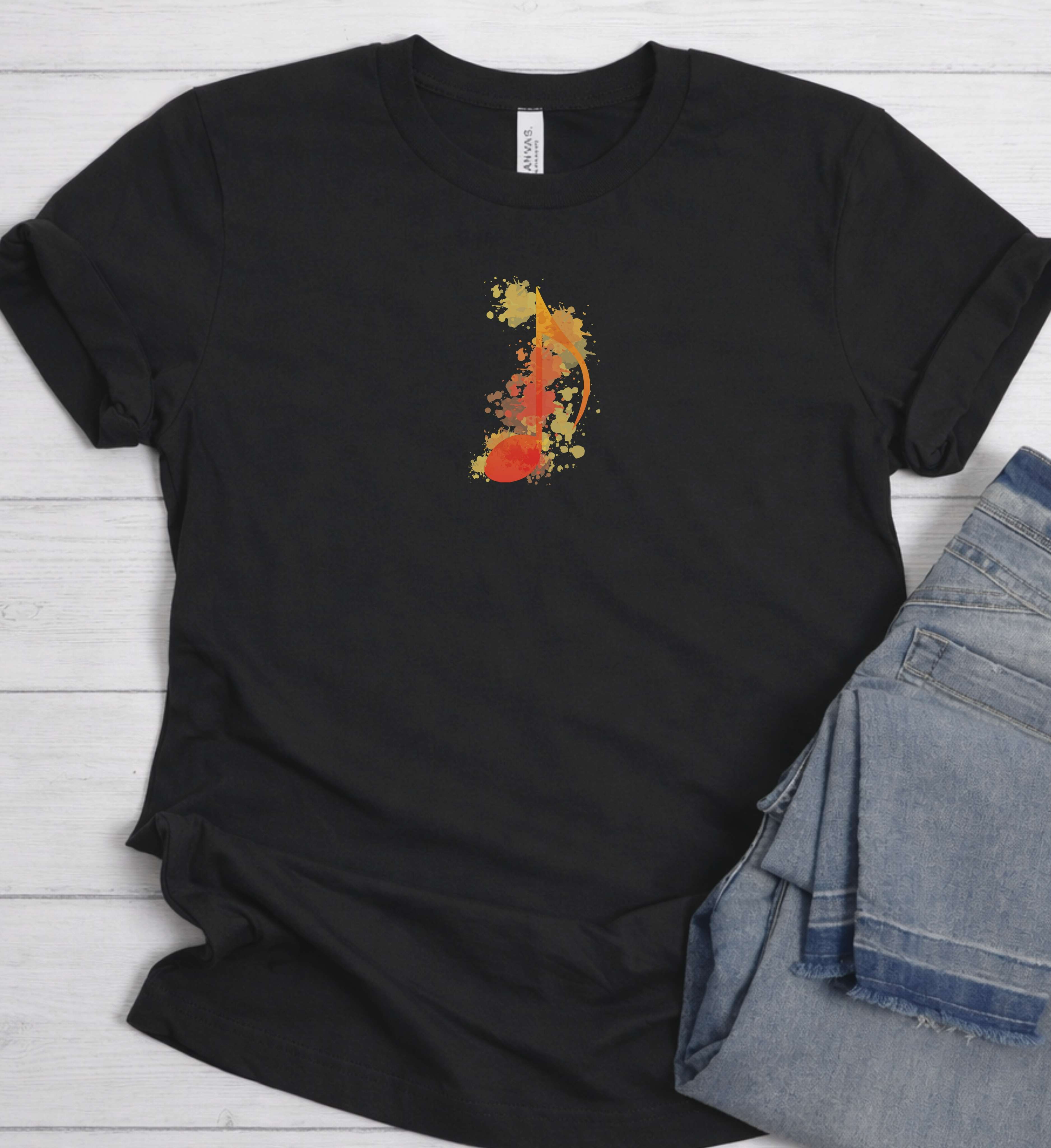 Music Note Shirt – Watercolor Abstract Music Tee