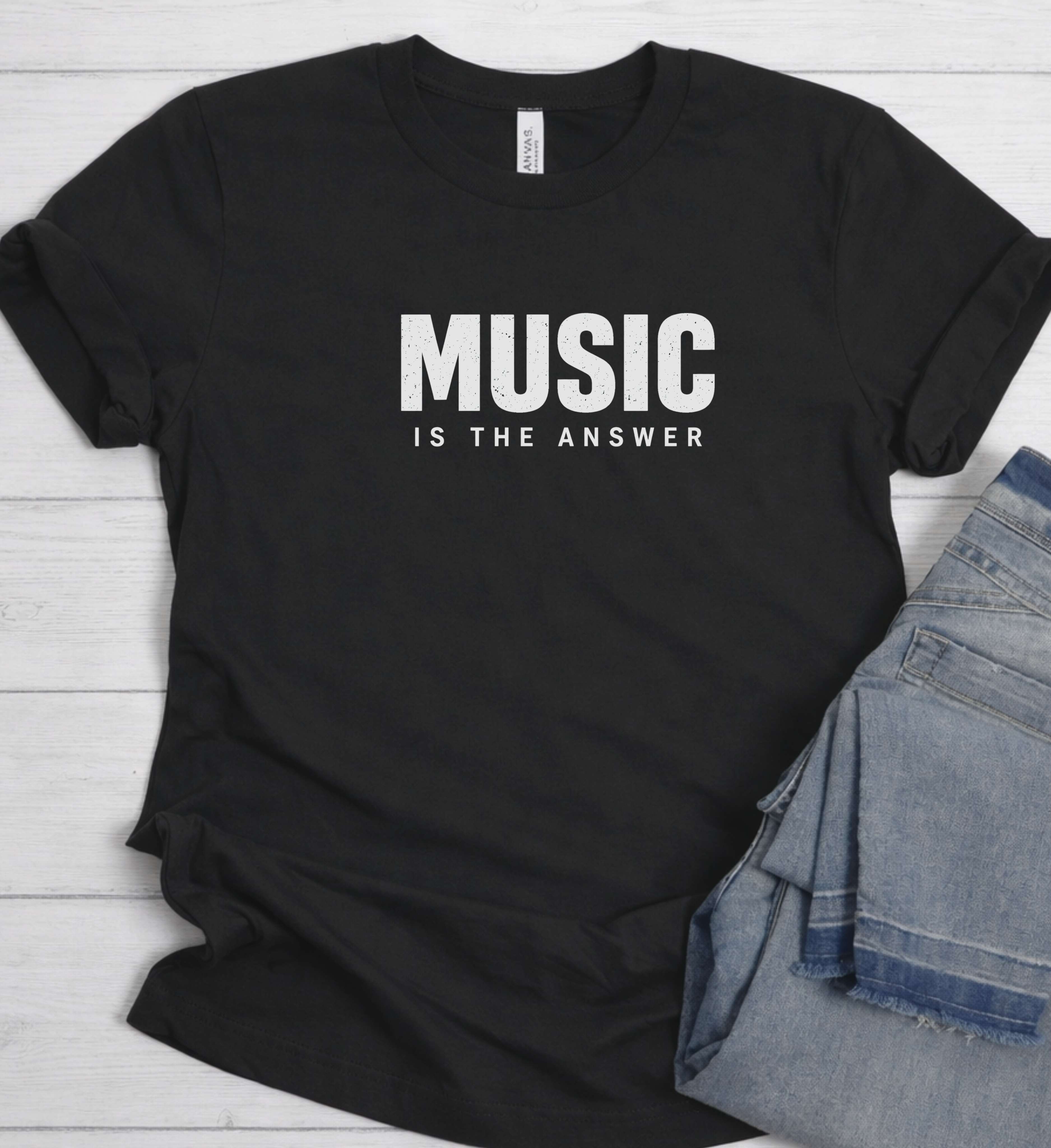 Music Is The Answer Shirt – Minimal Music Graphic Tee