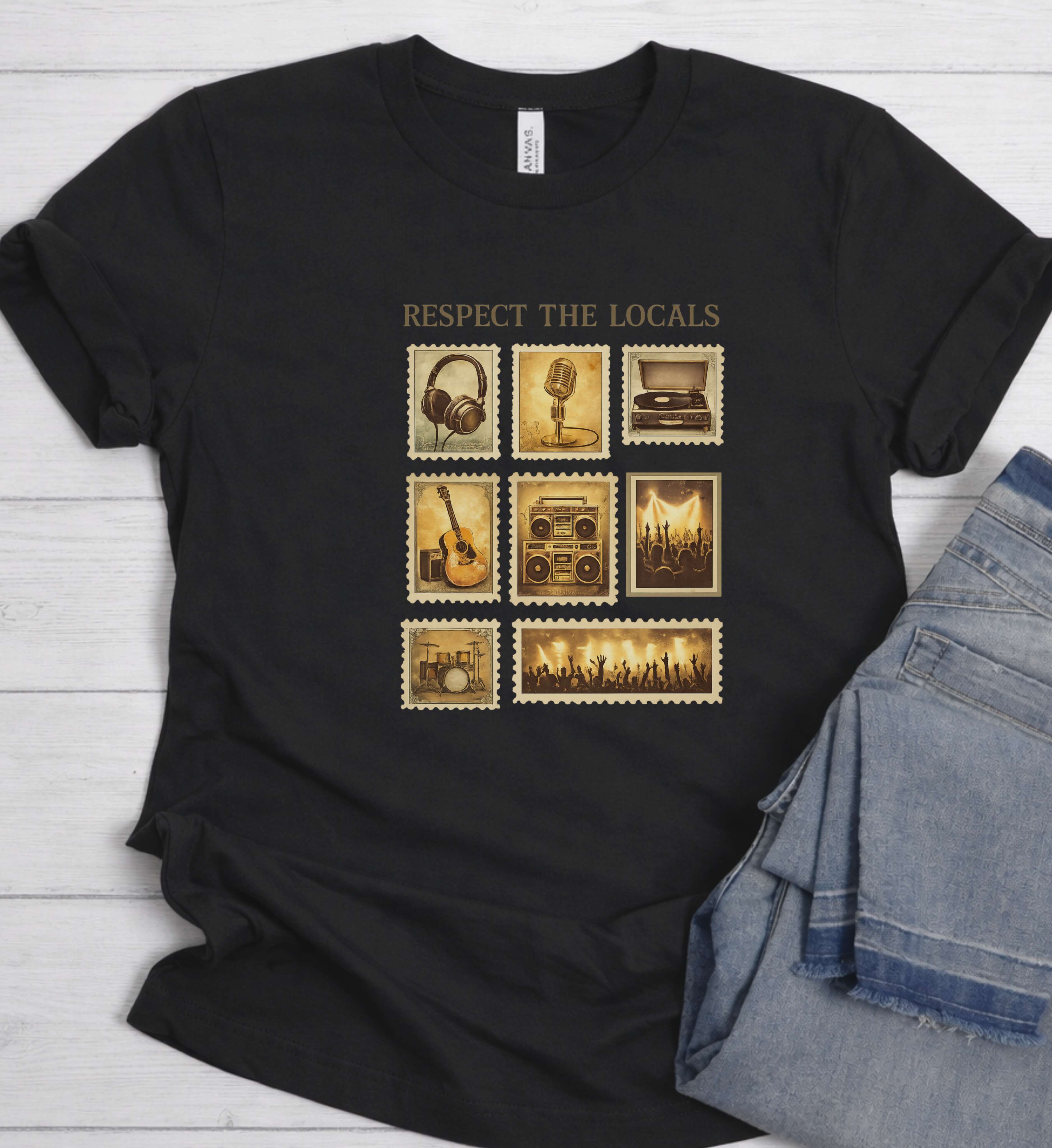 Respect The Locals Shirt – Vintage Music Graphic Tee