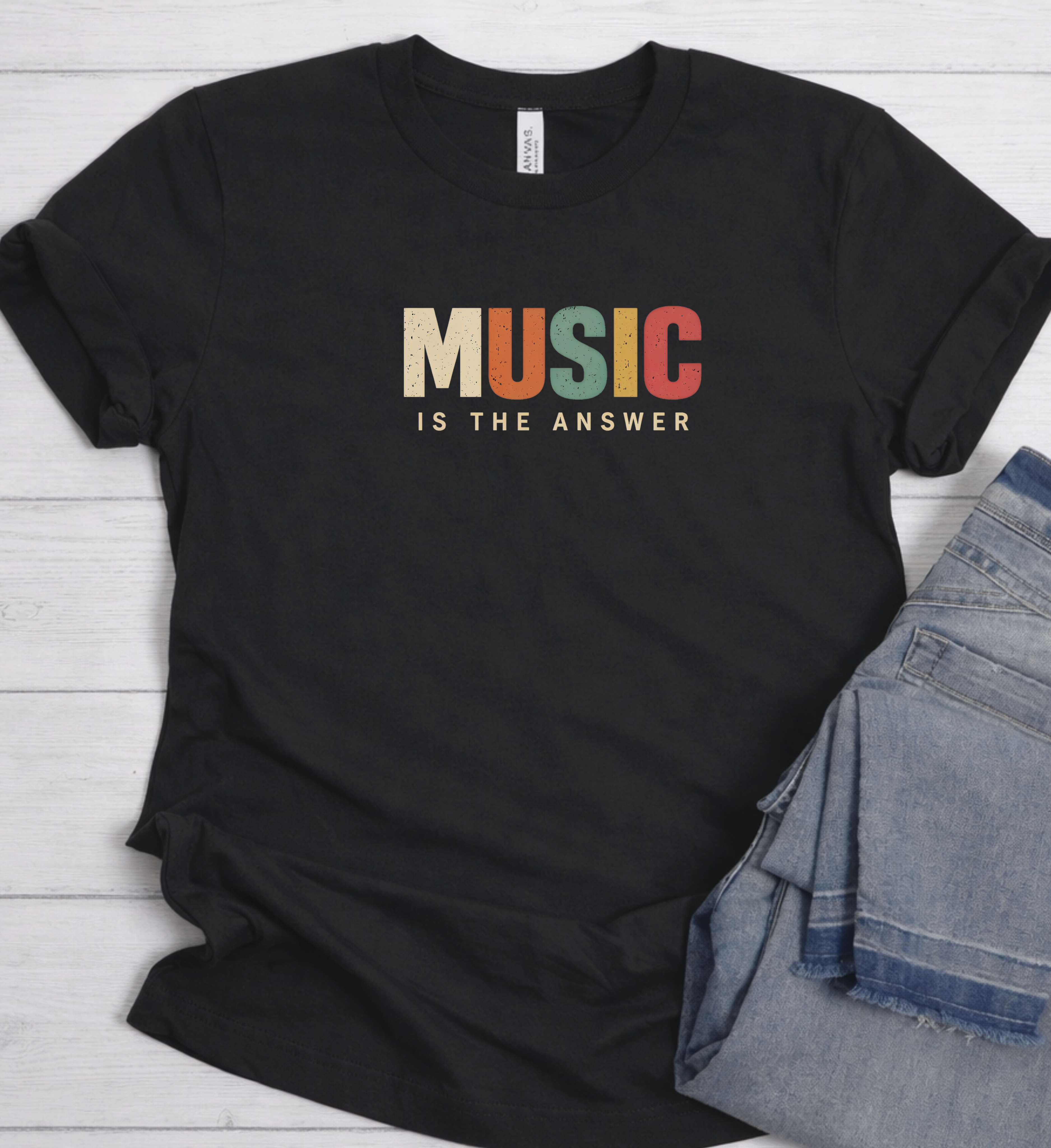 Music Is The Answer Shirt – Retro Music Lover Tee