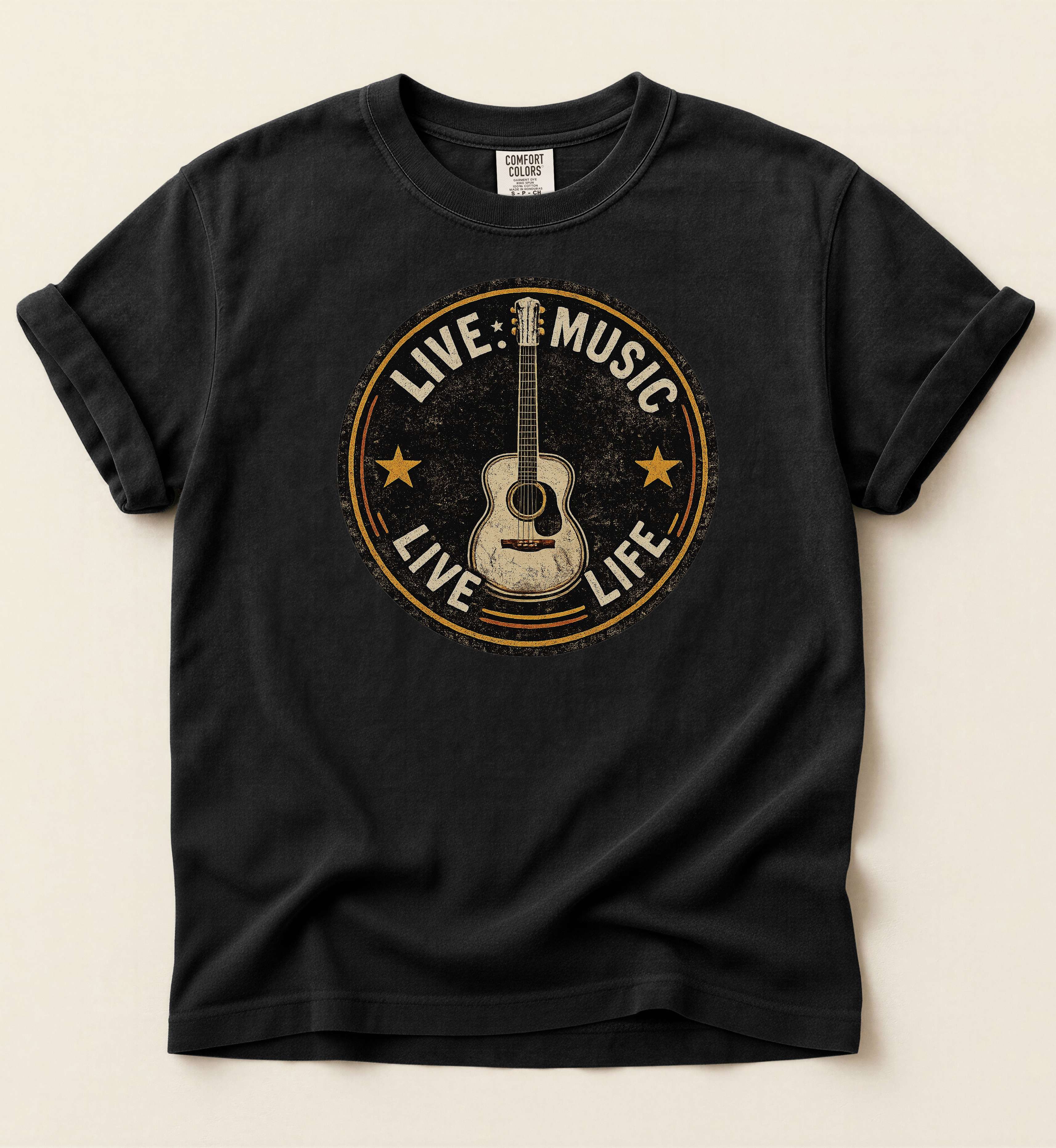 Live Music Live Life Shirt – Country Music Graphic Tee