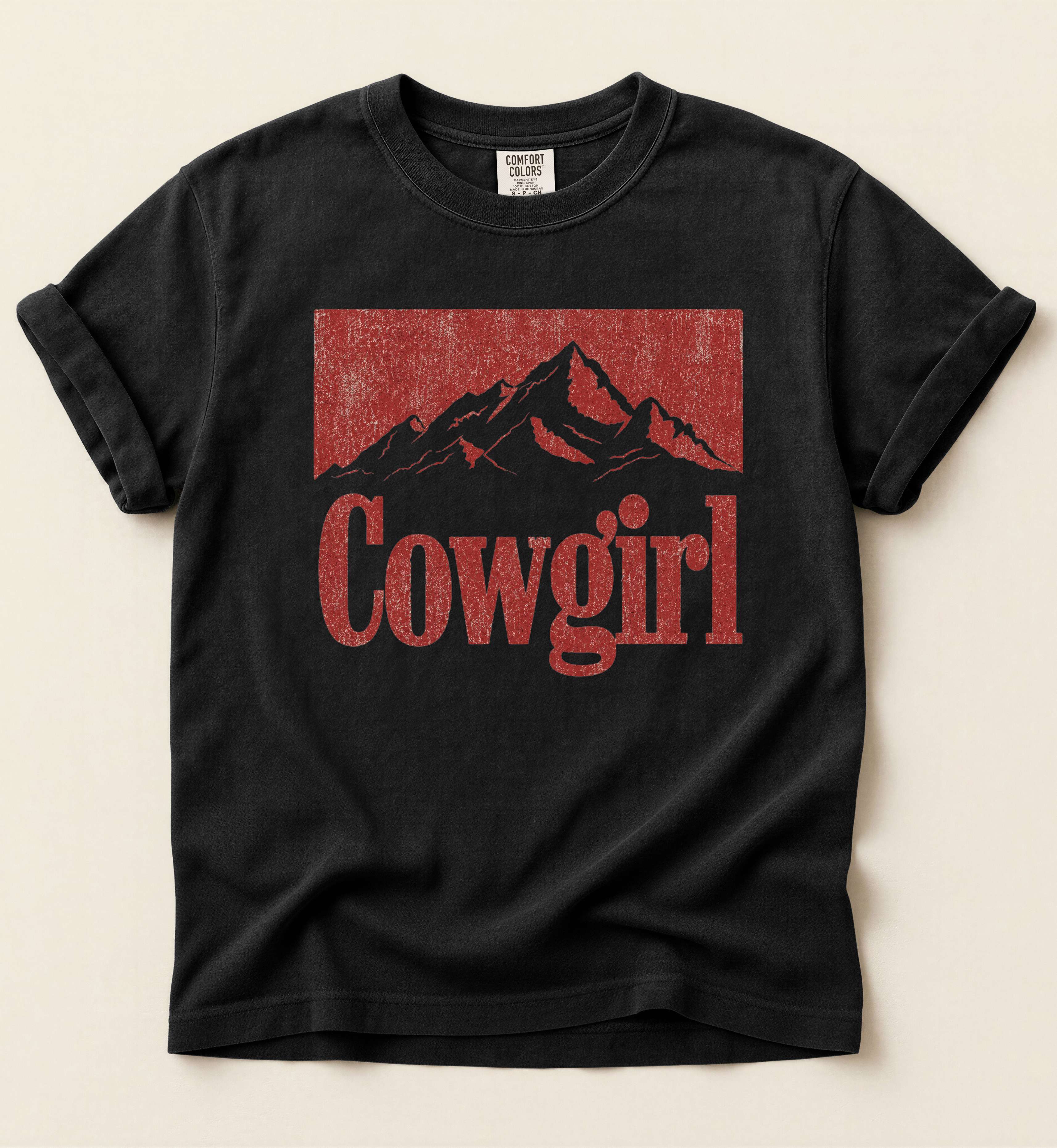 Cowgirl – Vintage Western Mountain Tee