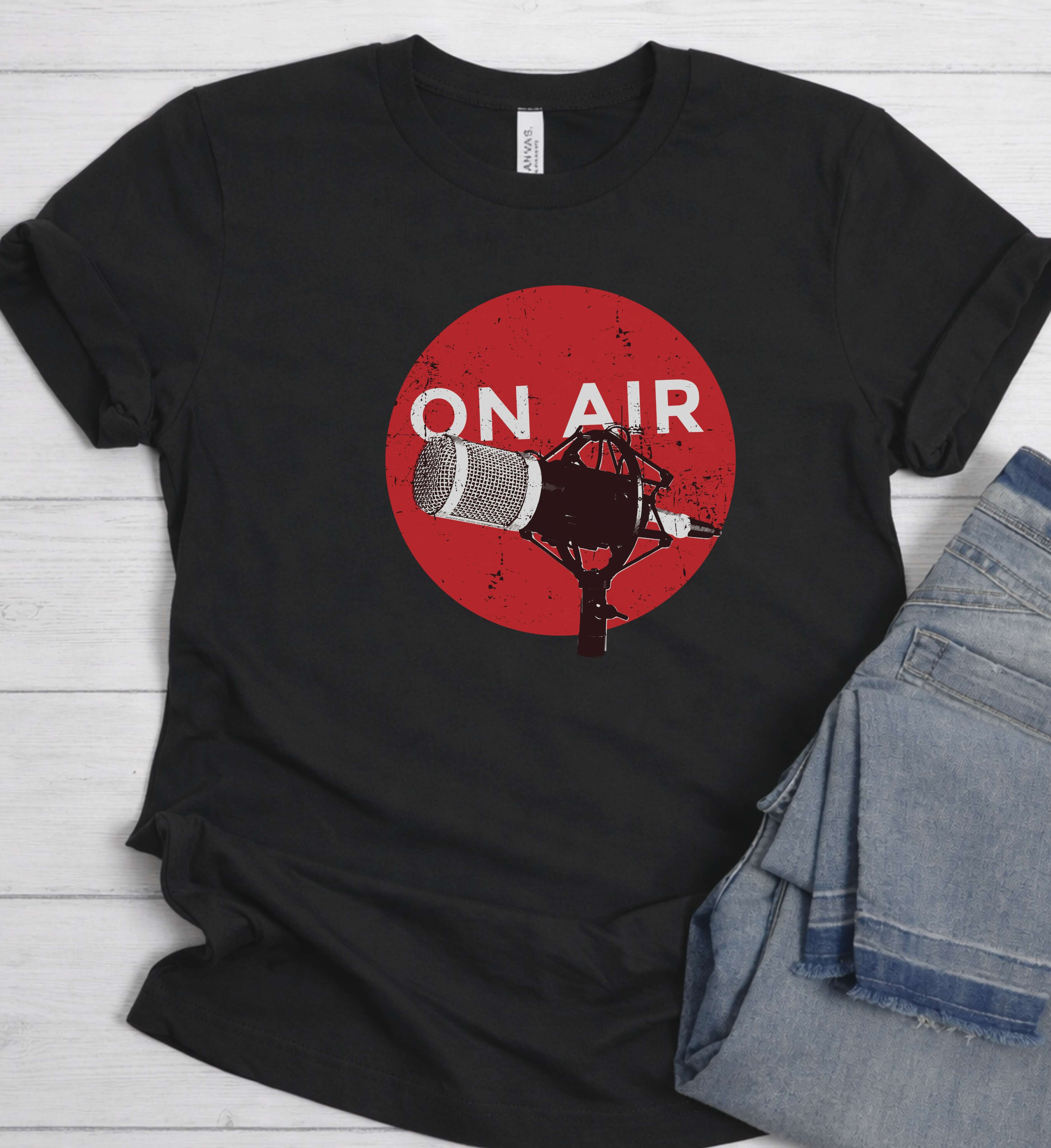 On Air Shirt – Podcast Microphone Graphic Tee