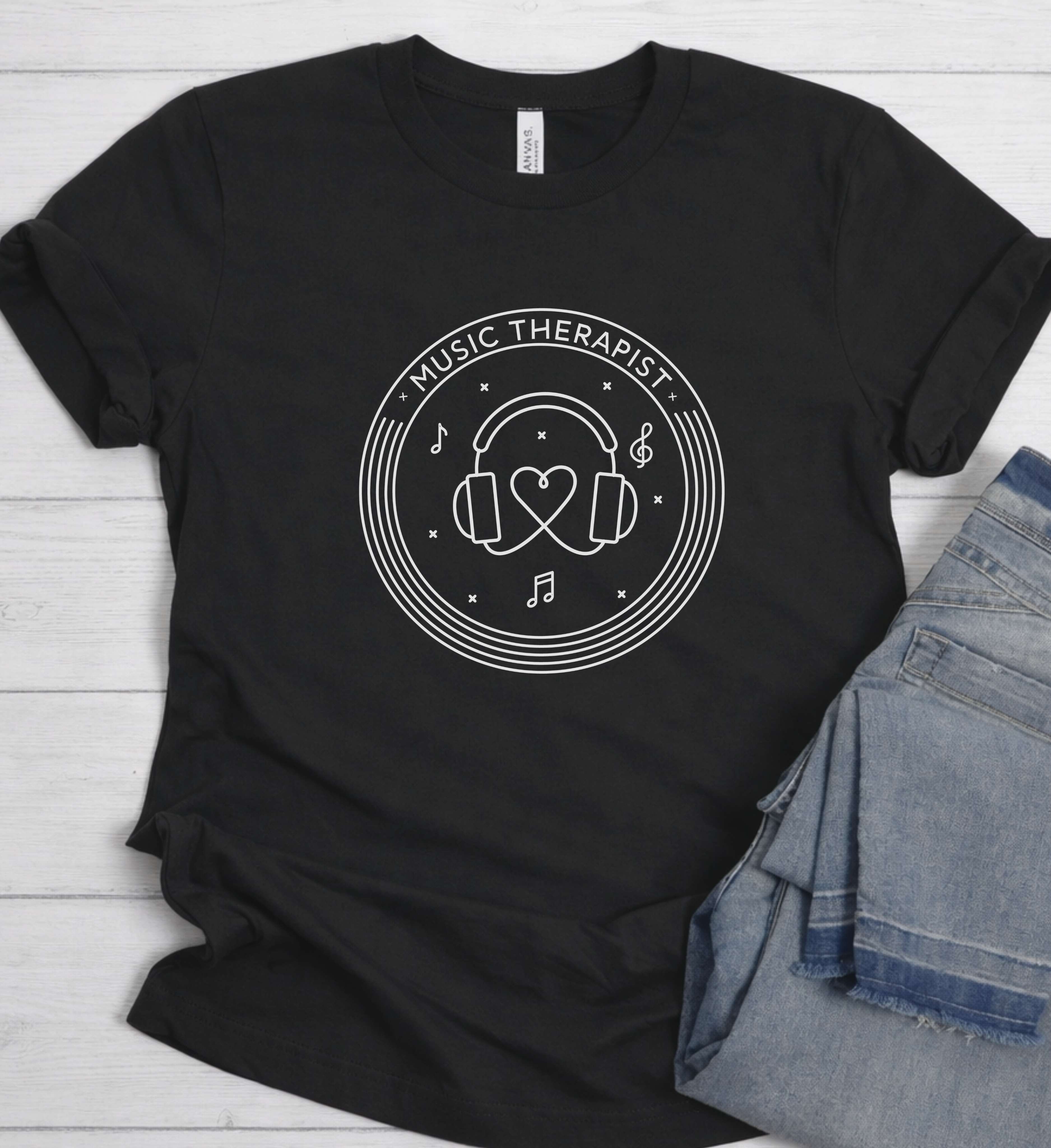 Music Therapist Shirt - Healing Through Sound.