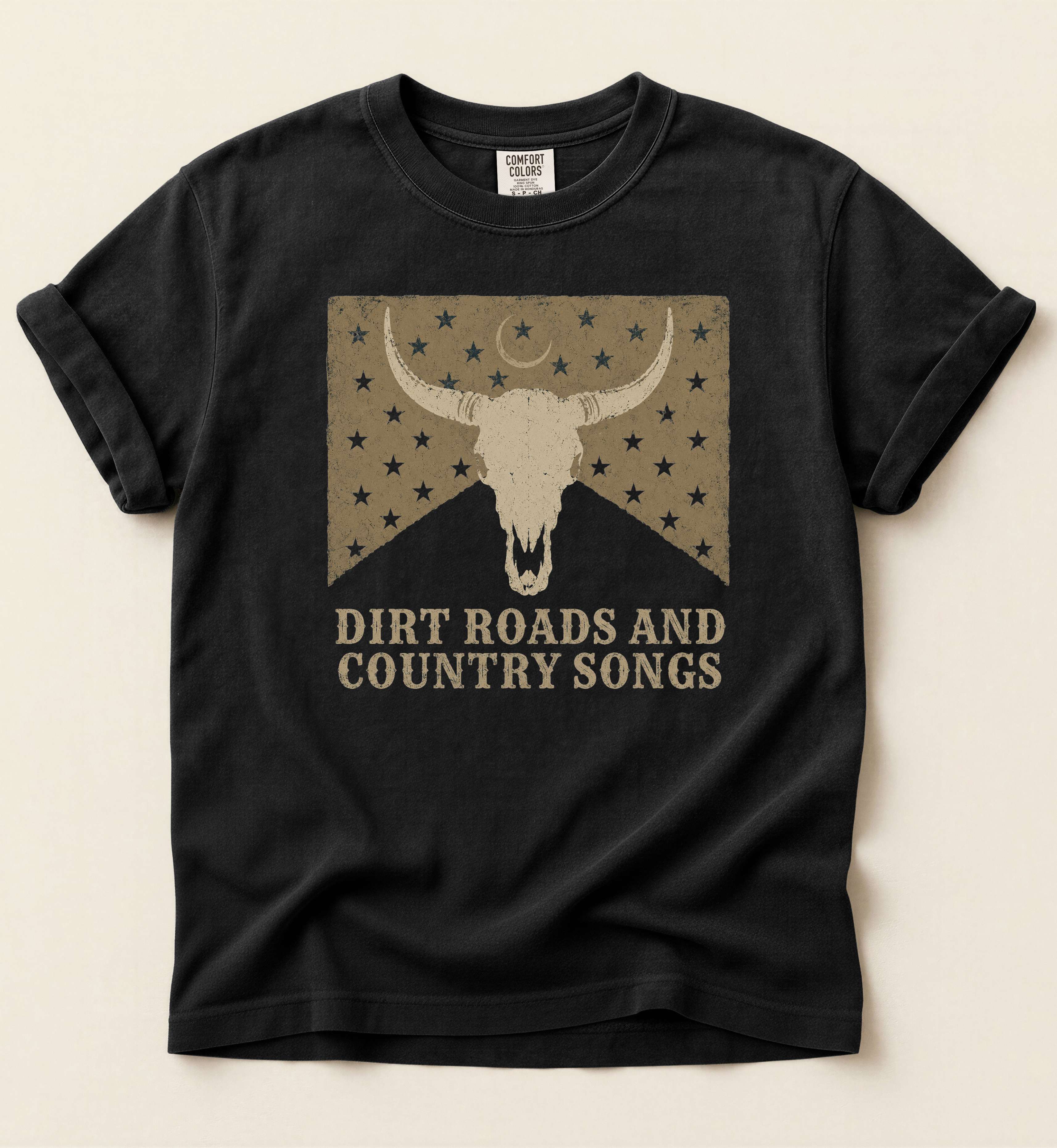 Dirt Roads And Country Songs – Vintage Country Music Tee