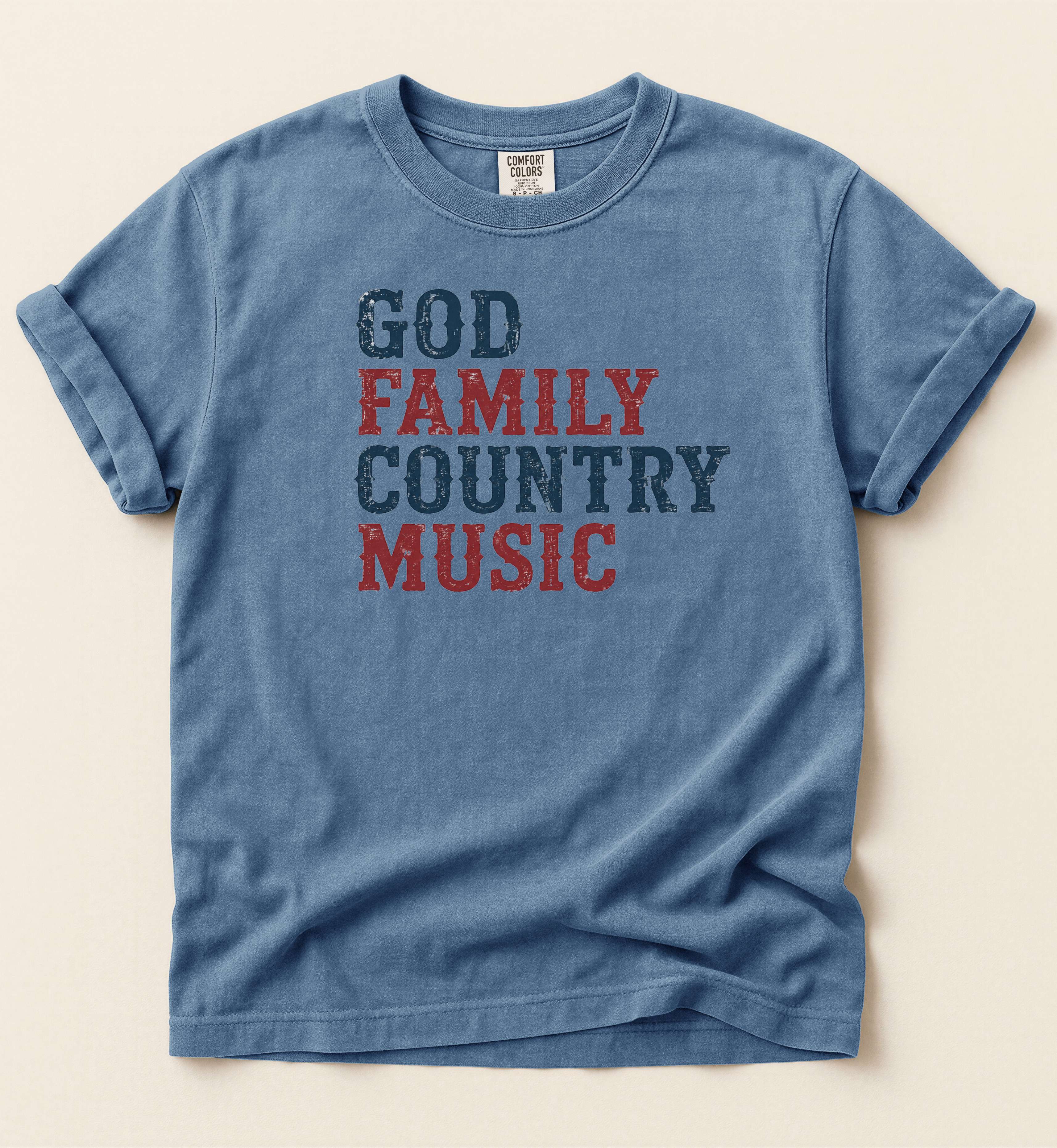 God Family Country Music T-Shirt