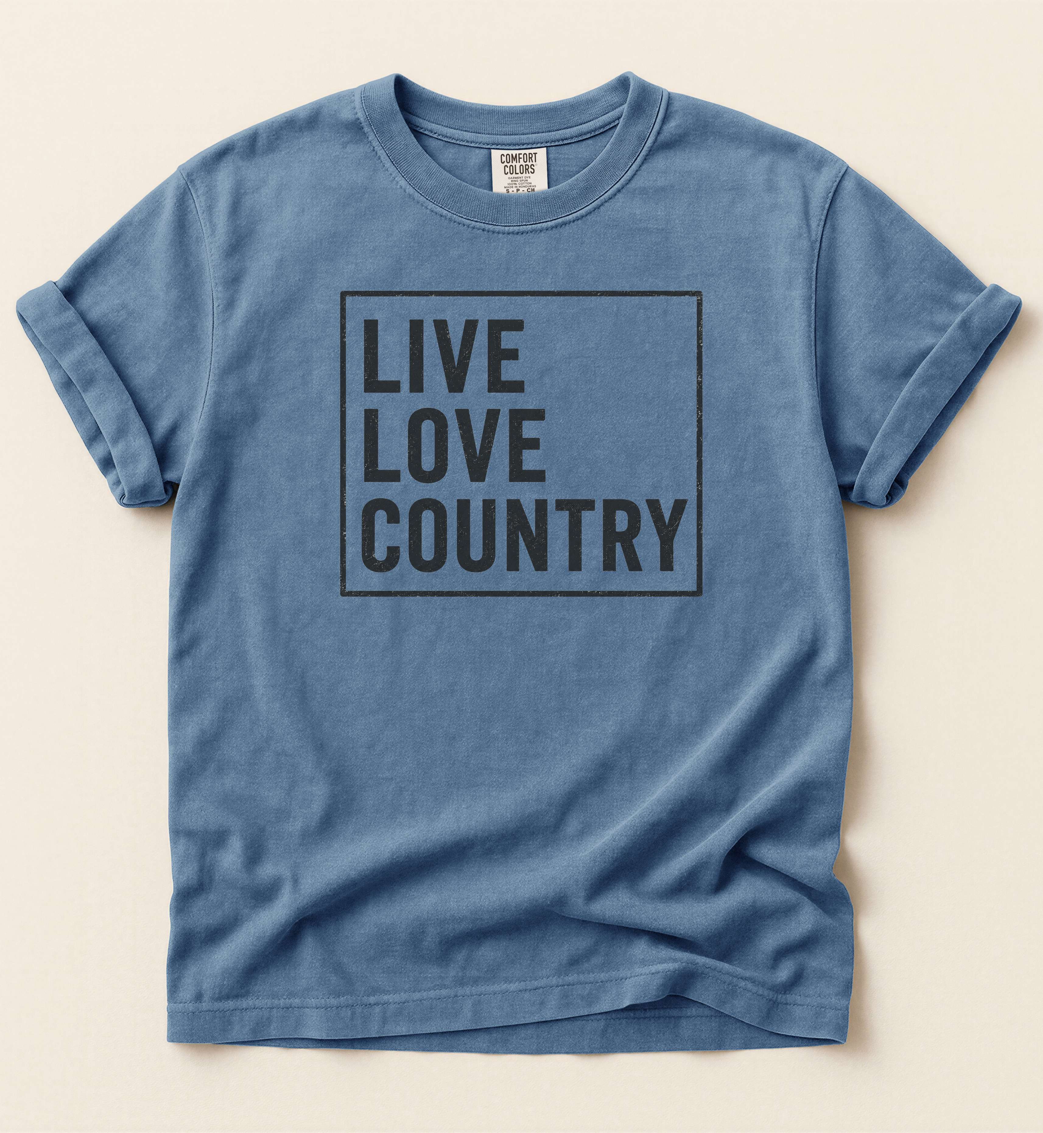 Live Love Country – Minimal Western Graphic Tee