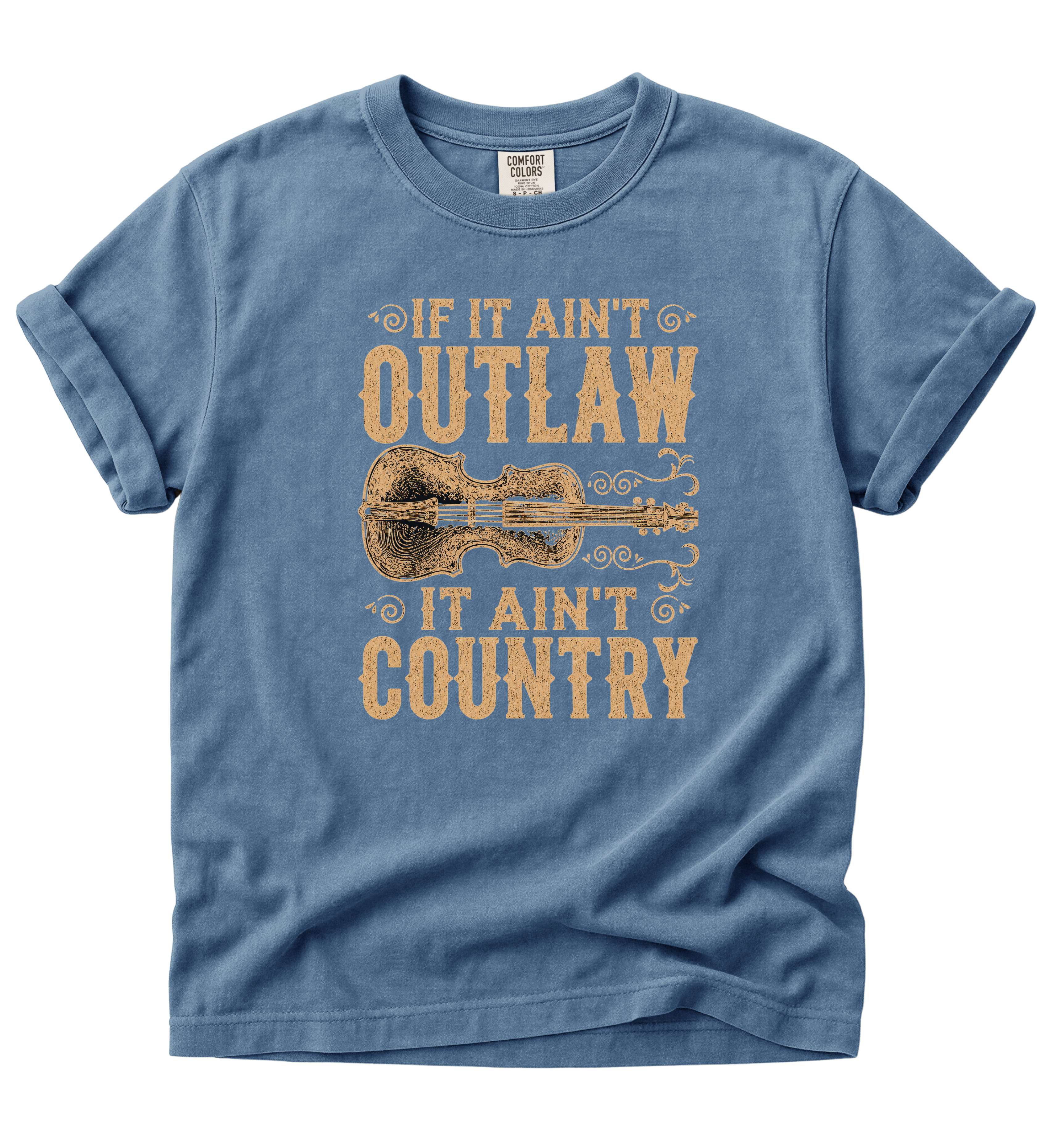 If It Ain't Outlaw It Ain't Country Shirt – Vintage Country Music Graphic Tee