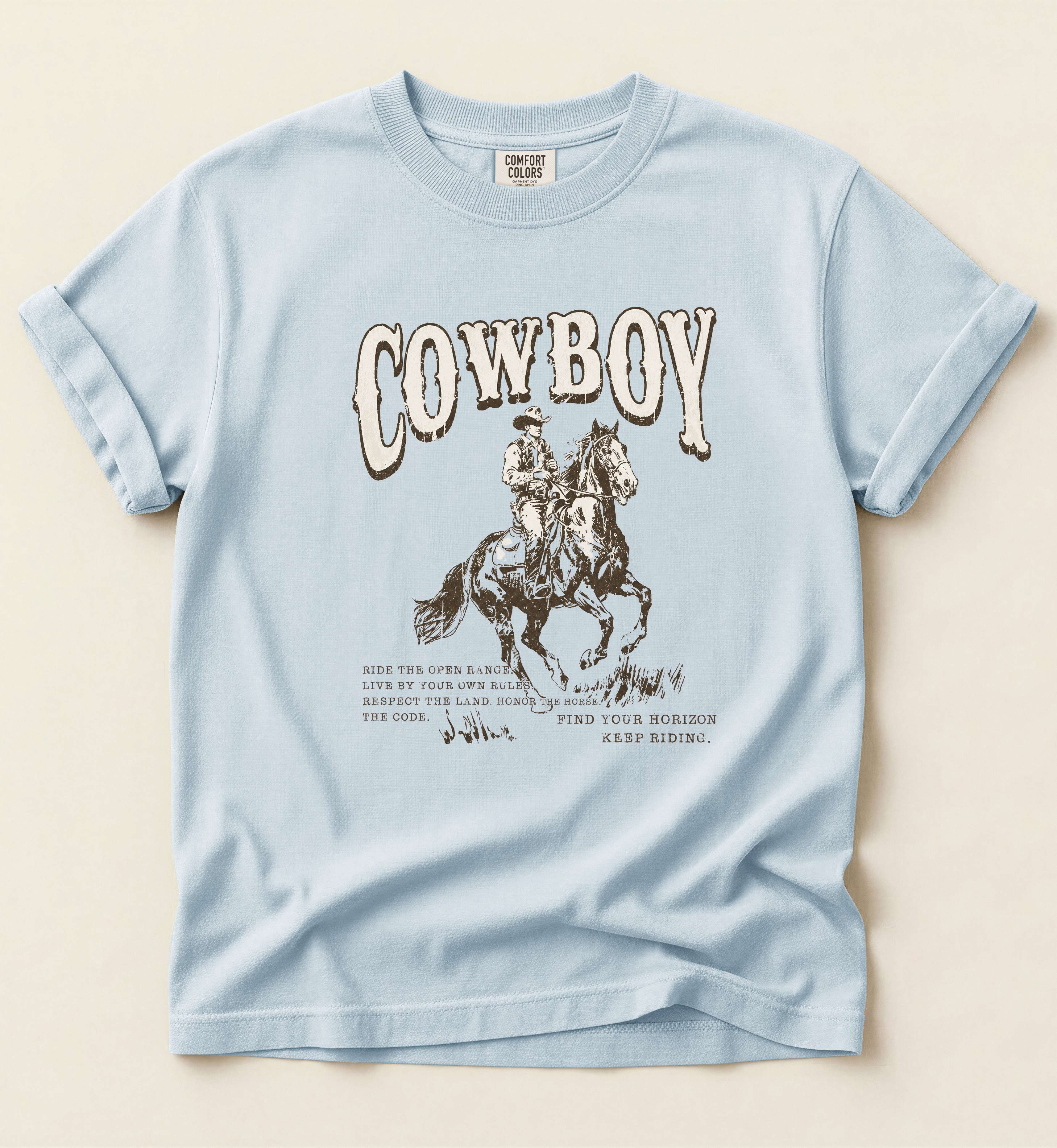 Cowboy – Vintage Western Horse Rider Tee