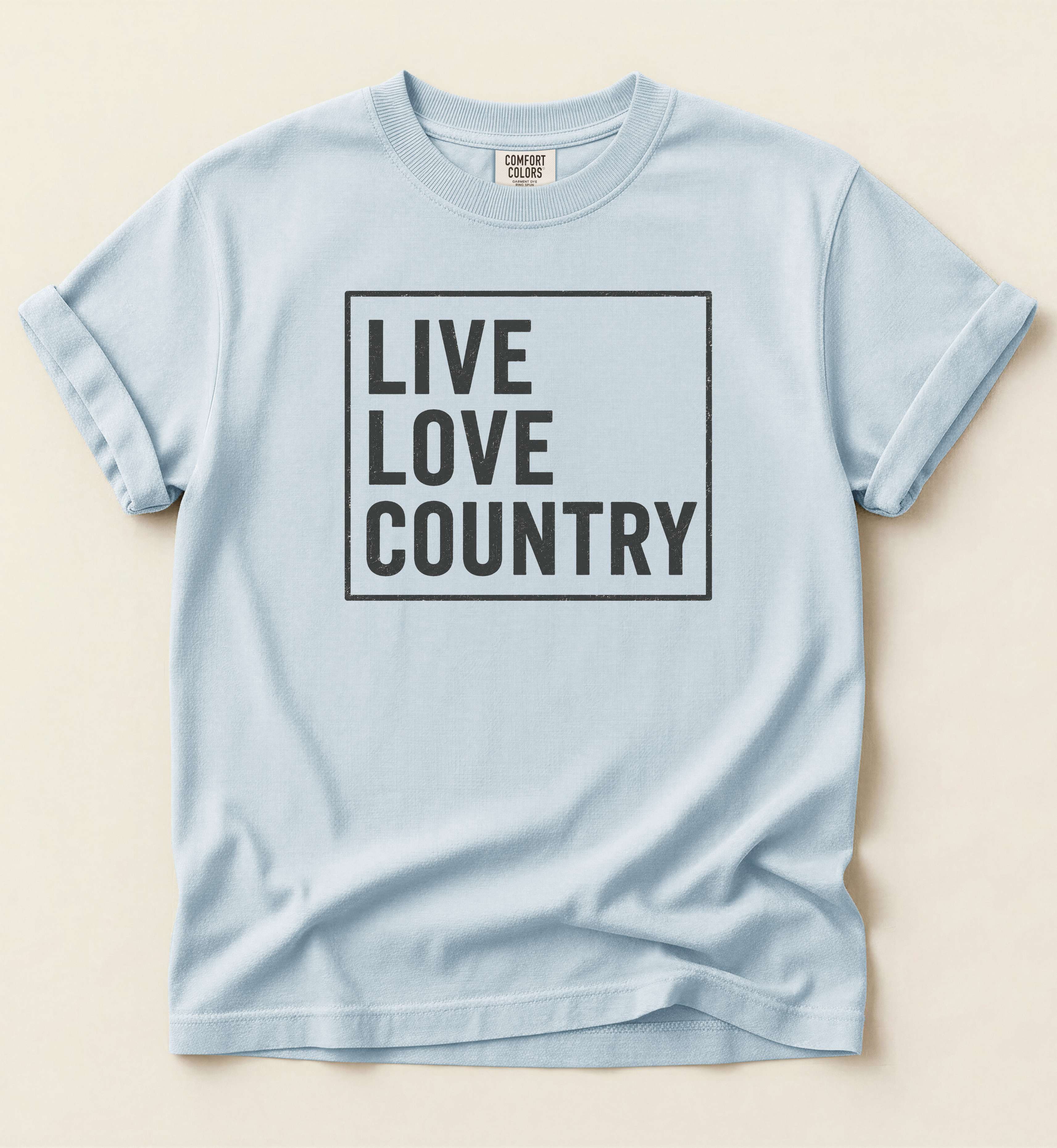 Live Love Country – Minimal Western Graphic Tee