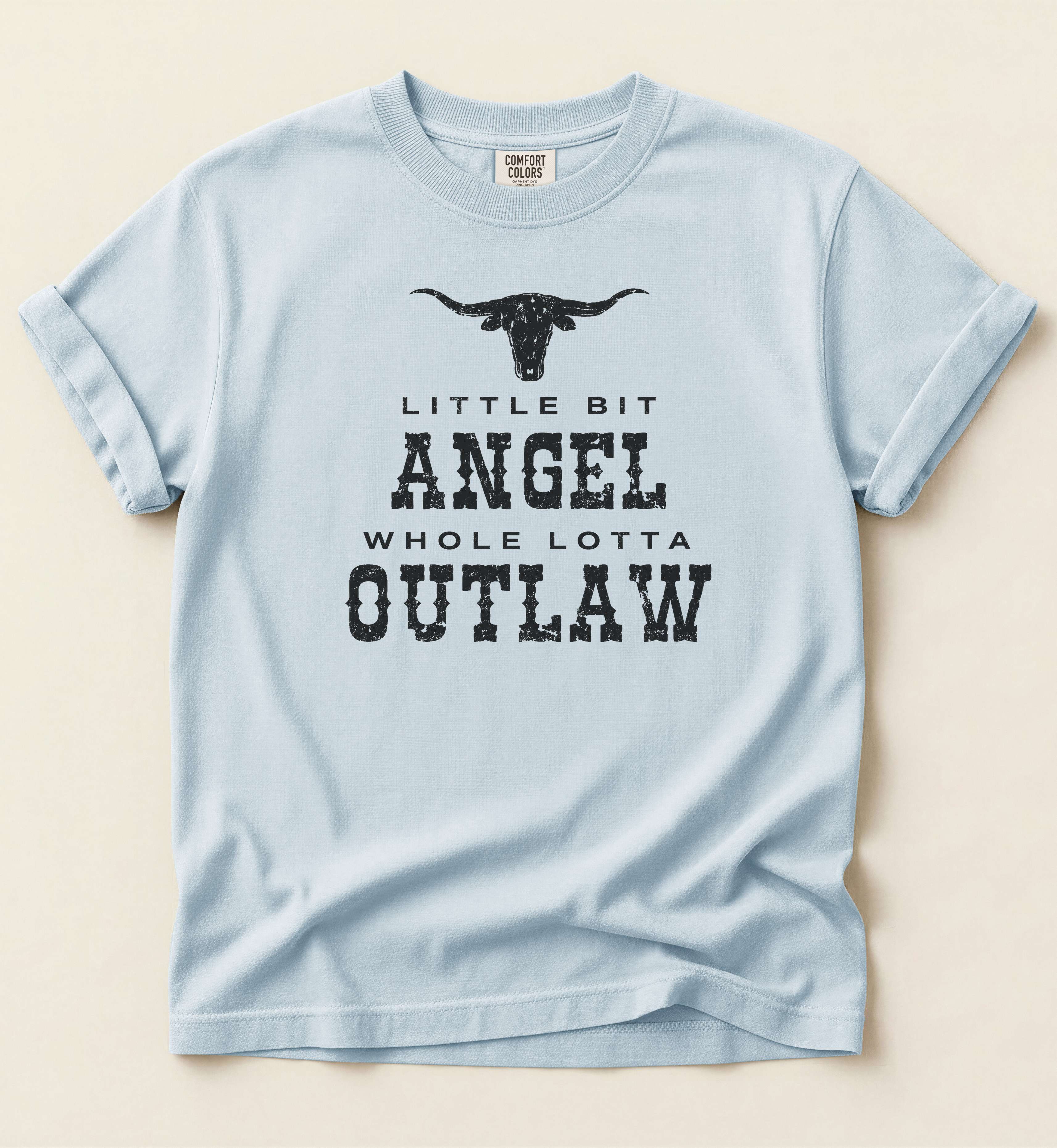 Little Bit Angel Whole Lotta Outlaw Shirt