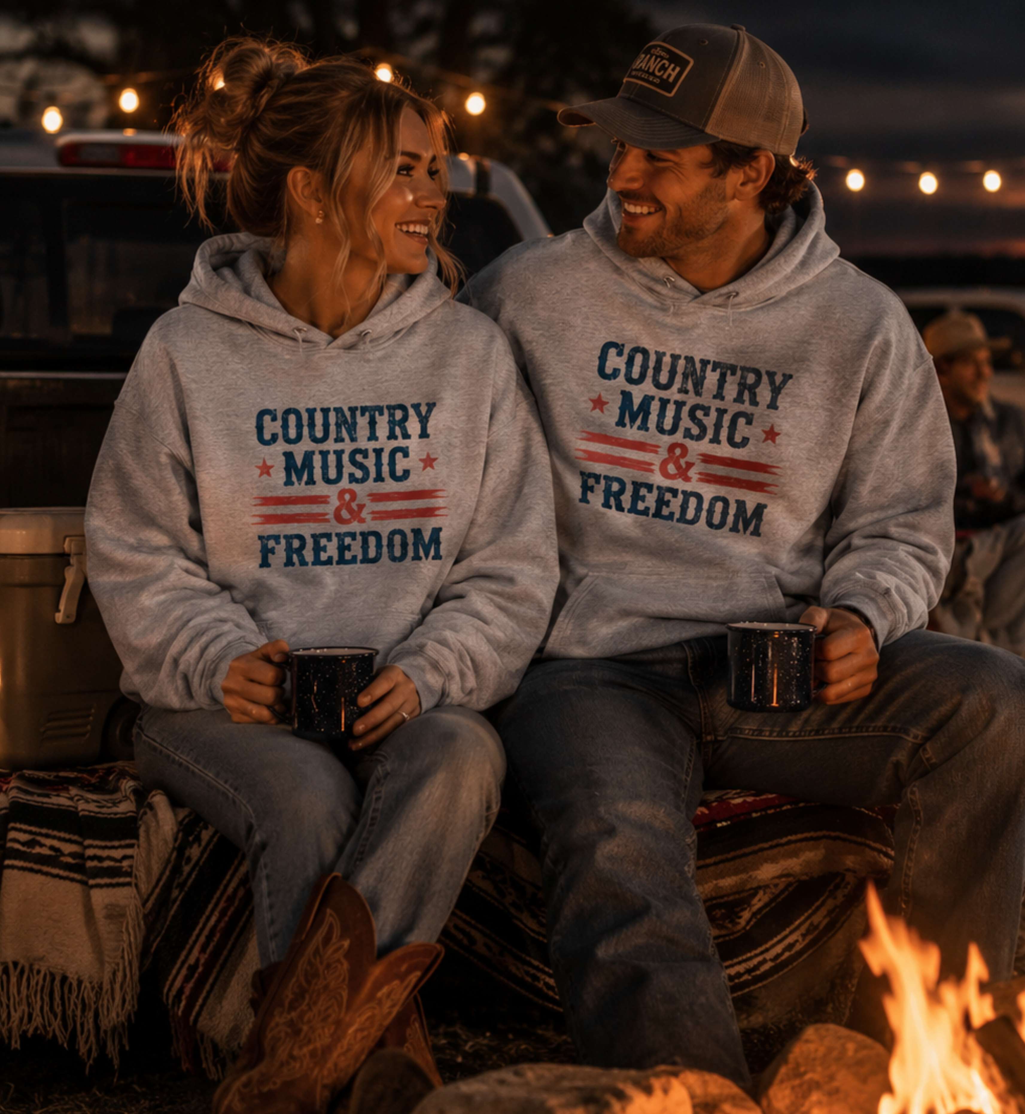 Country Music And Freedom Hoodie