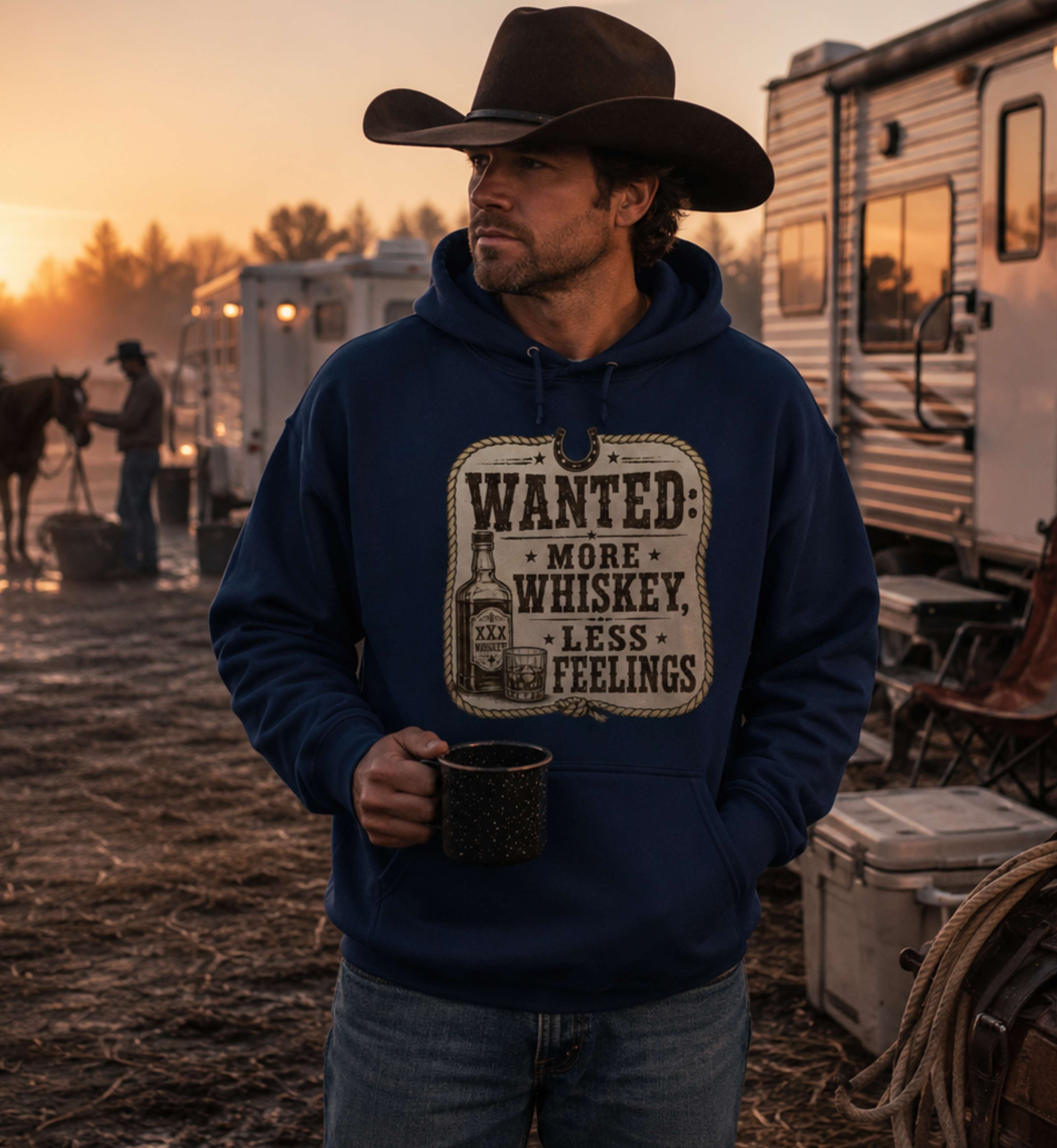 Wanted More Whiskey Less Feelings Hoodie
