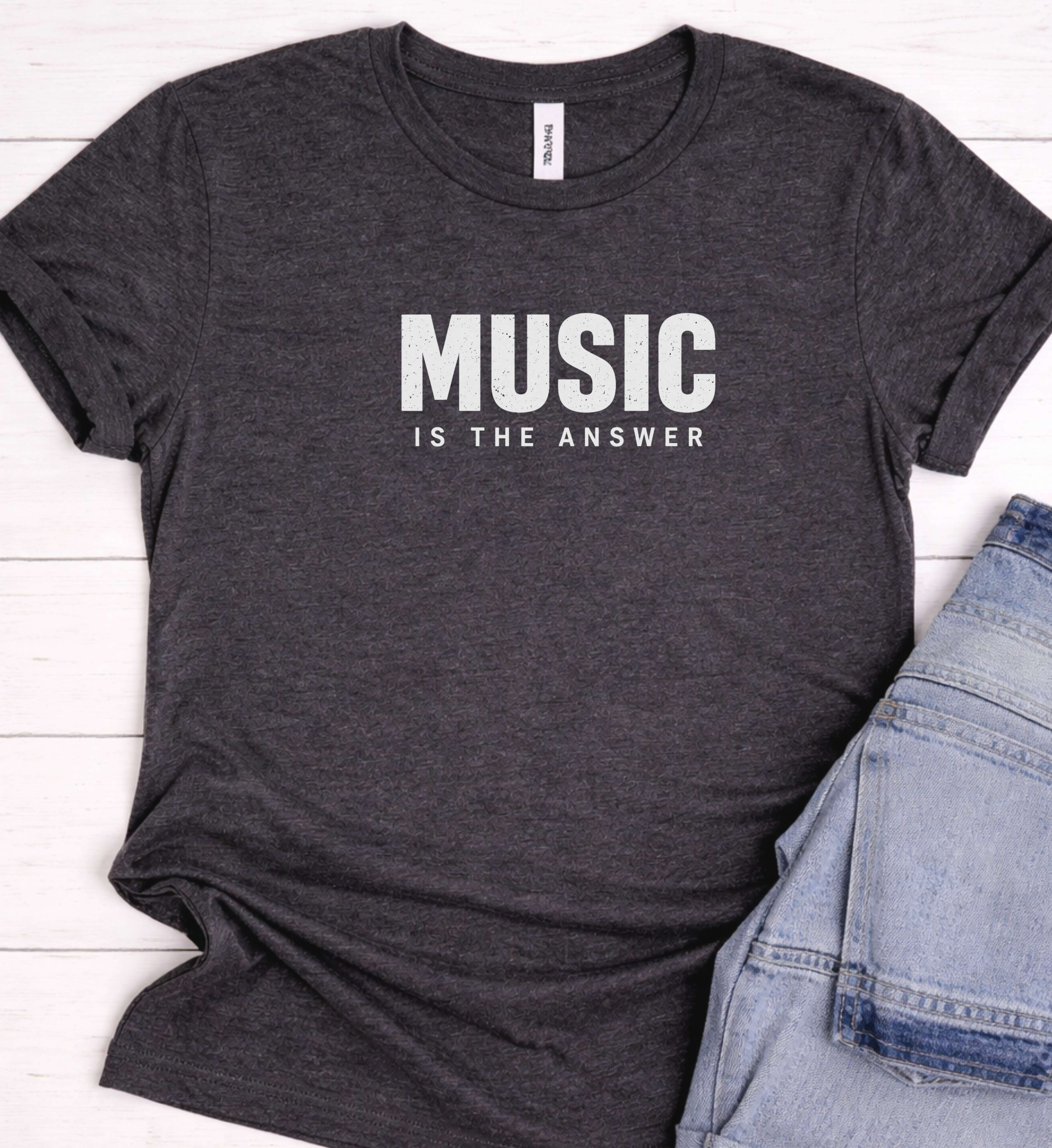 Music Is The Answer Shirt – Minimal Music Graphic Tee