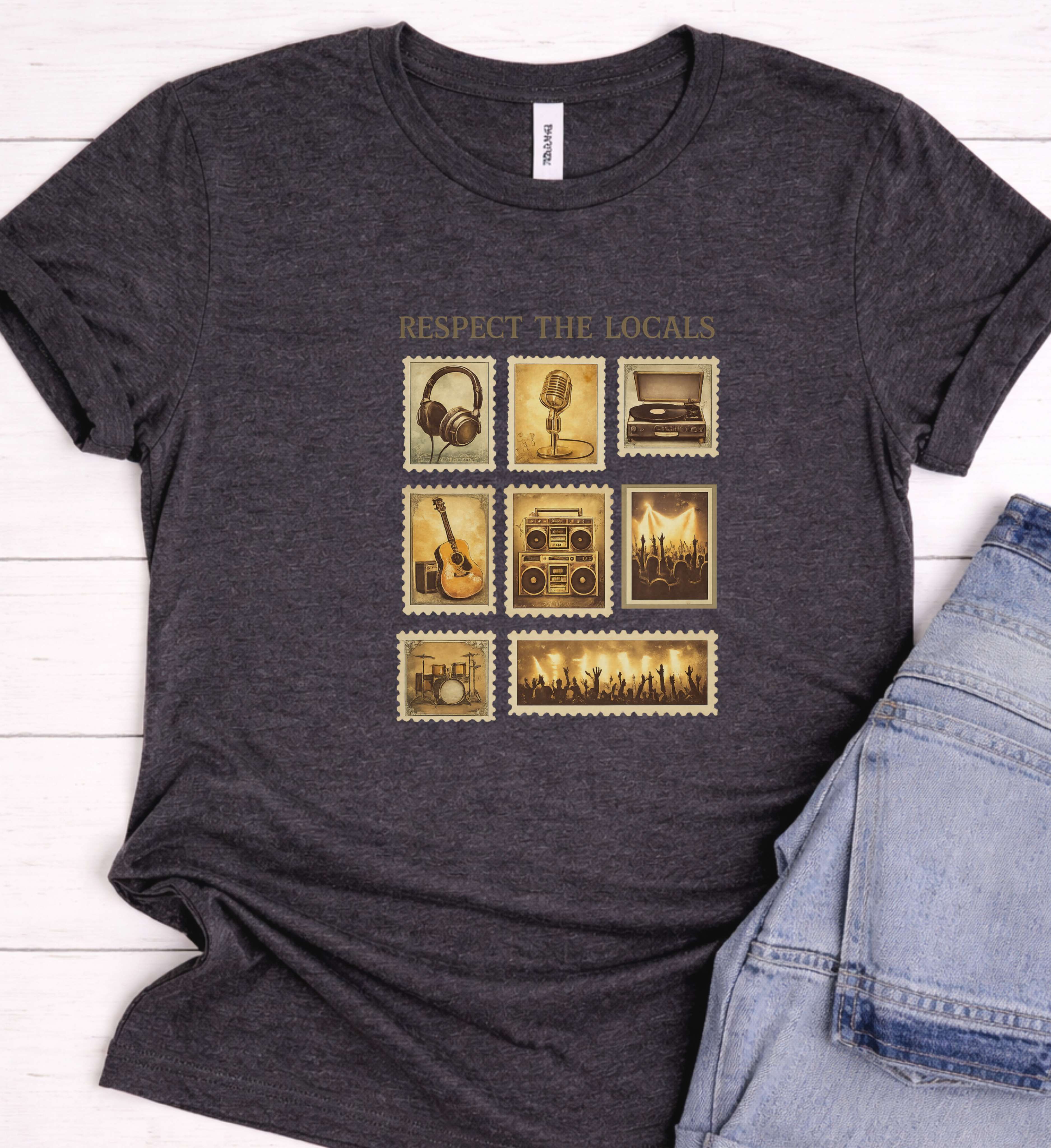 Respect The Locals Shirt – Vintage Music Graphic Tee