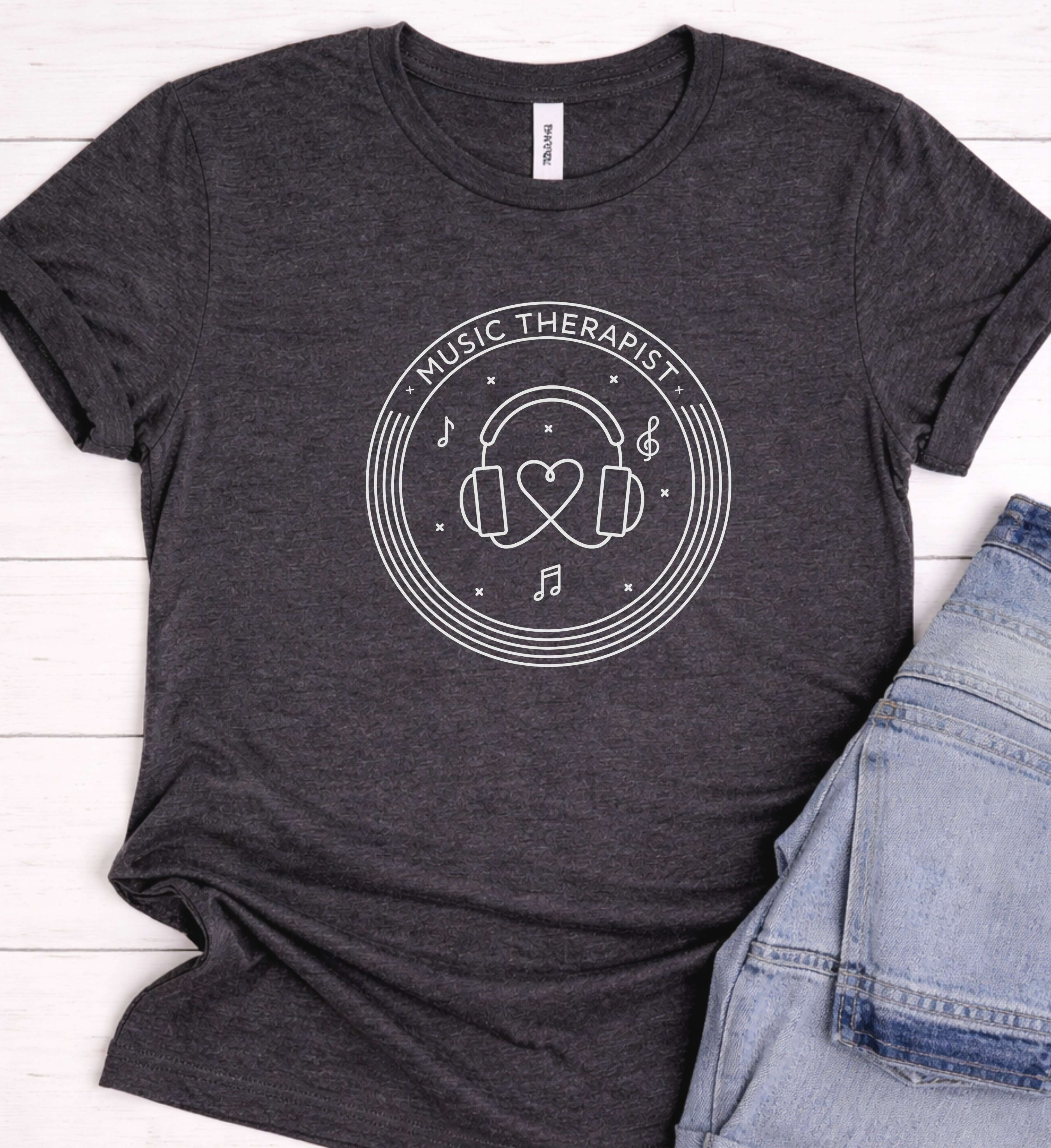 Music Therapist Shirt - Healing Through Sound.