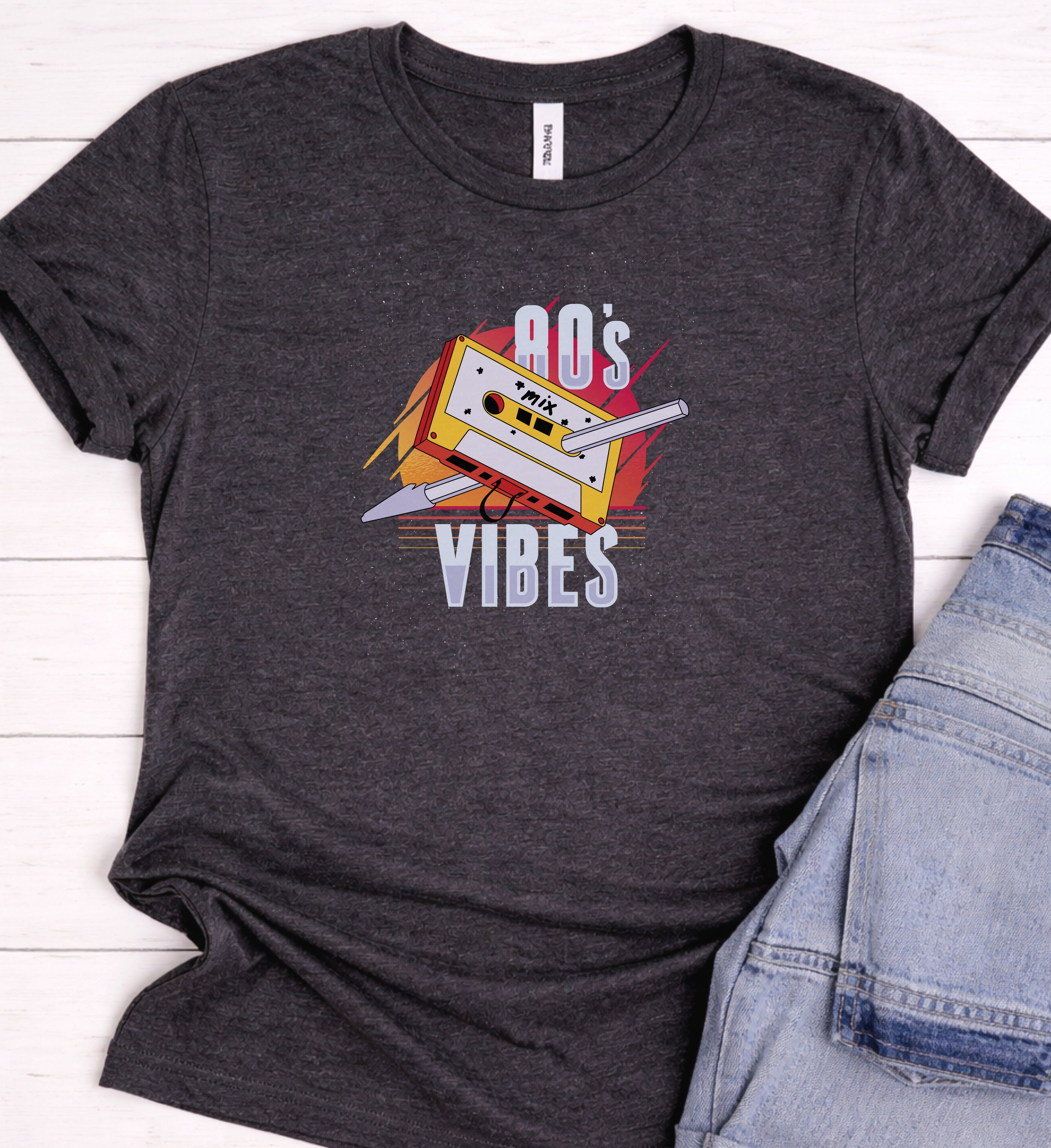 80s Vibes Retro Shirt – Vintage Cassette Tape Graphic Tee