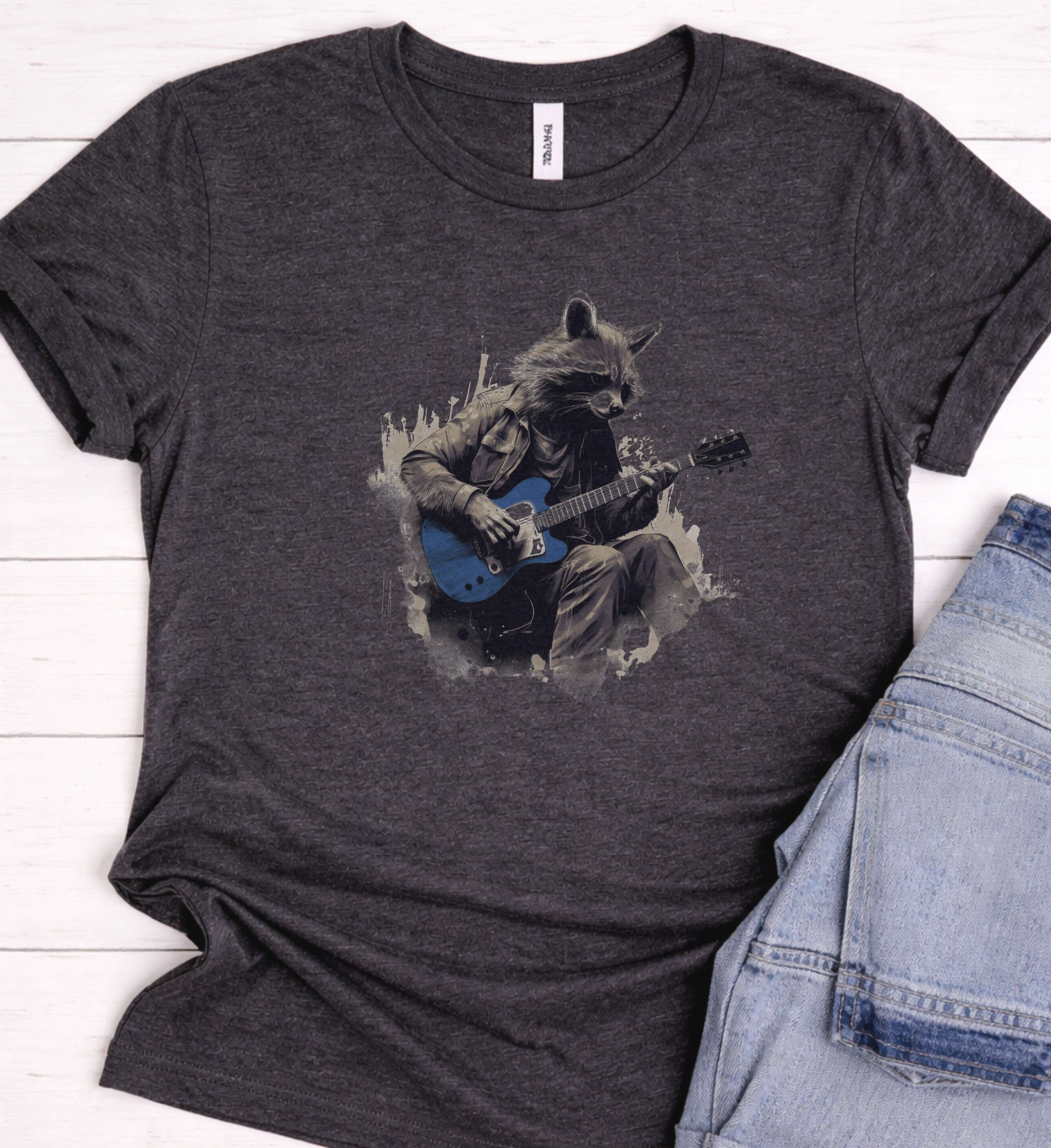Raccoon Guitar Tee – Wild Sound Energy