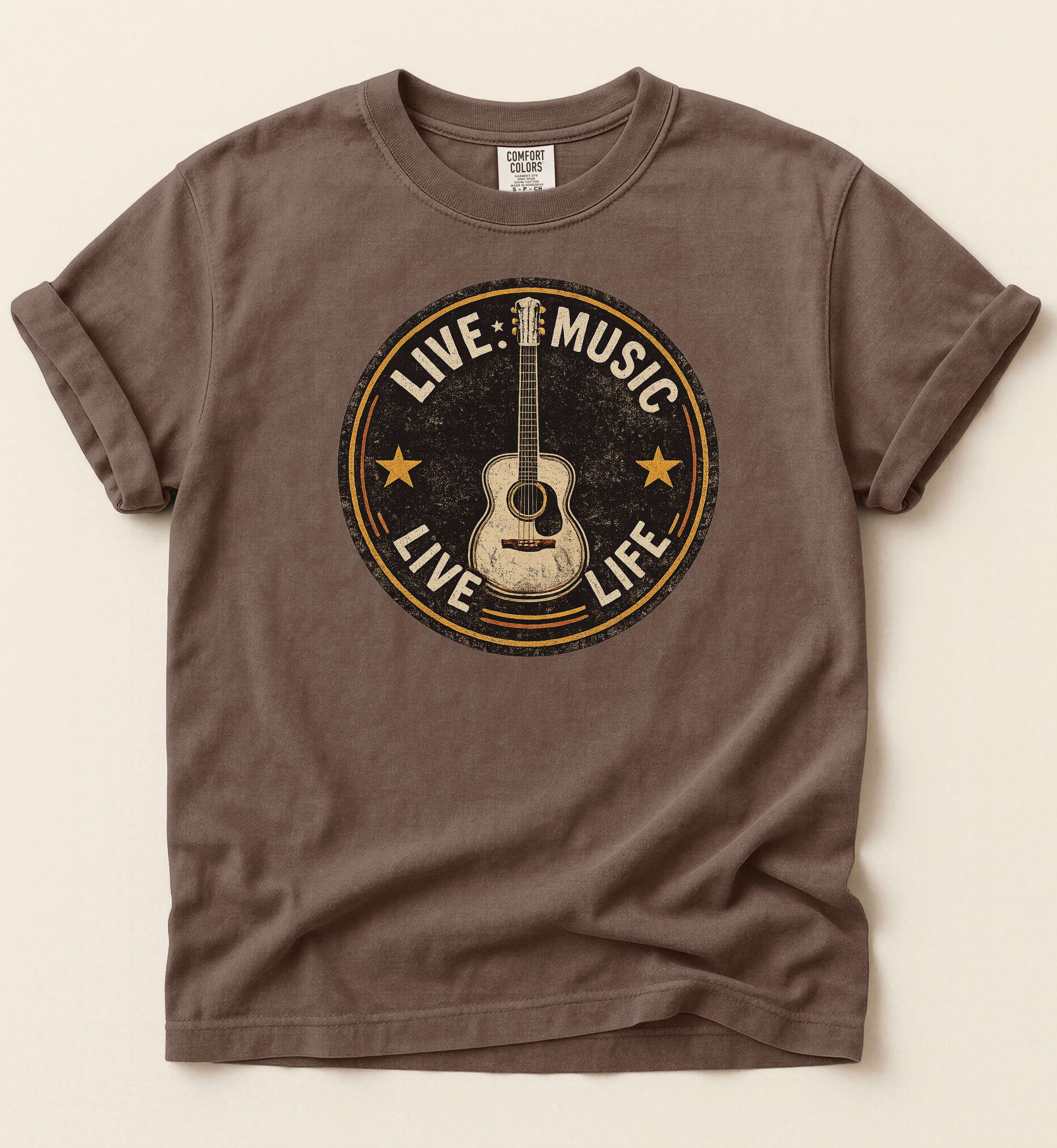 Live Music Live Life Shirt – Country Music Graphic Tee