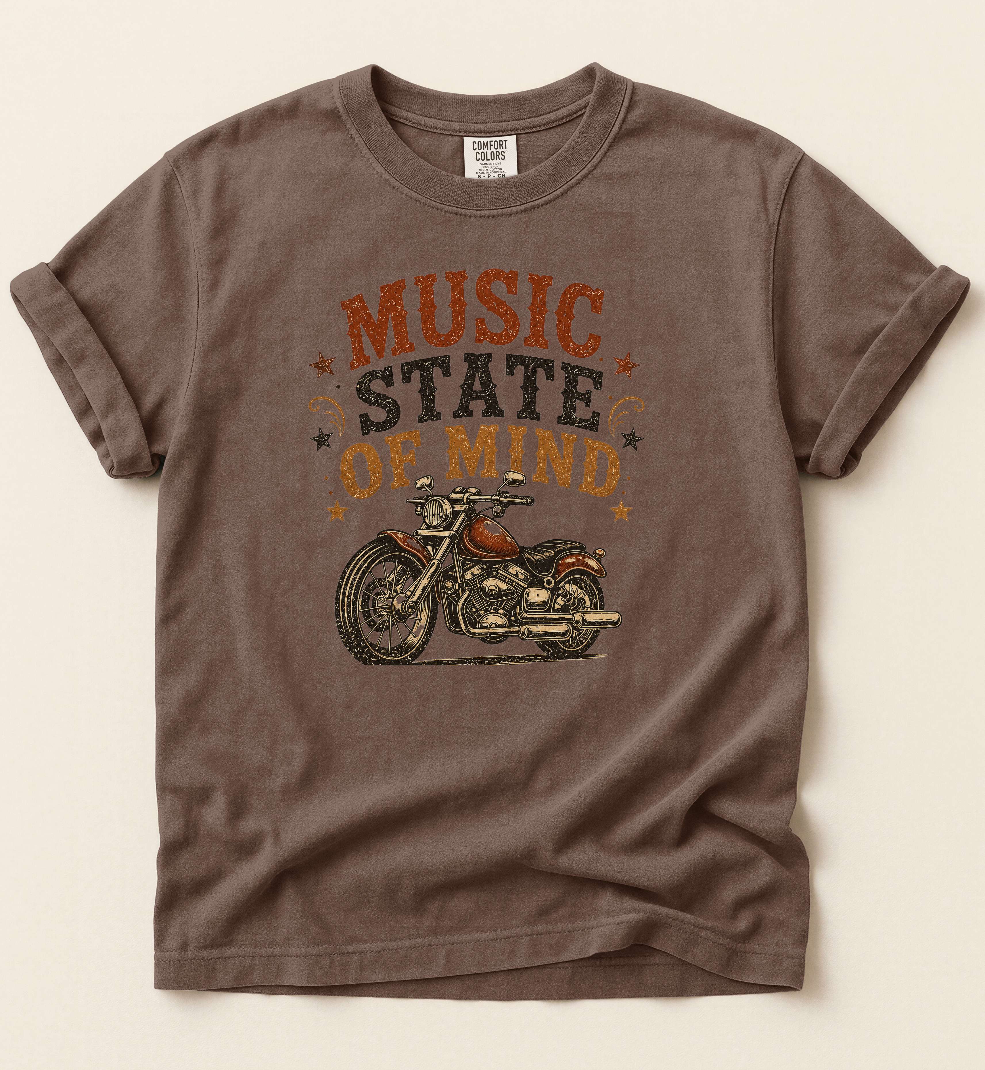 Music State Of Mind – Vintage Country Motorcycle Tee