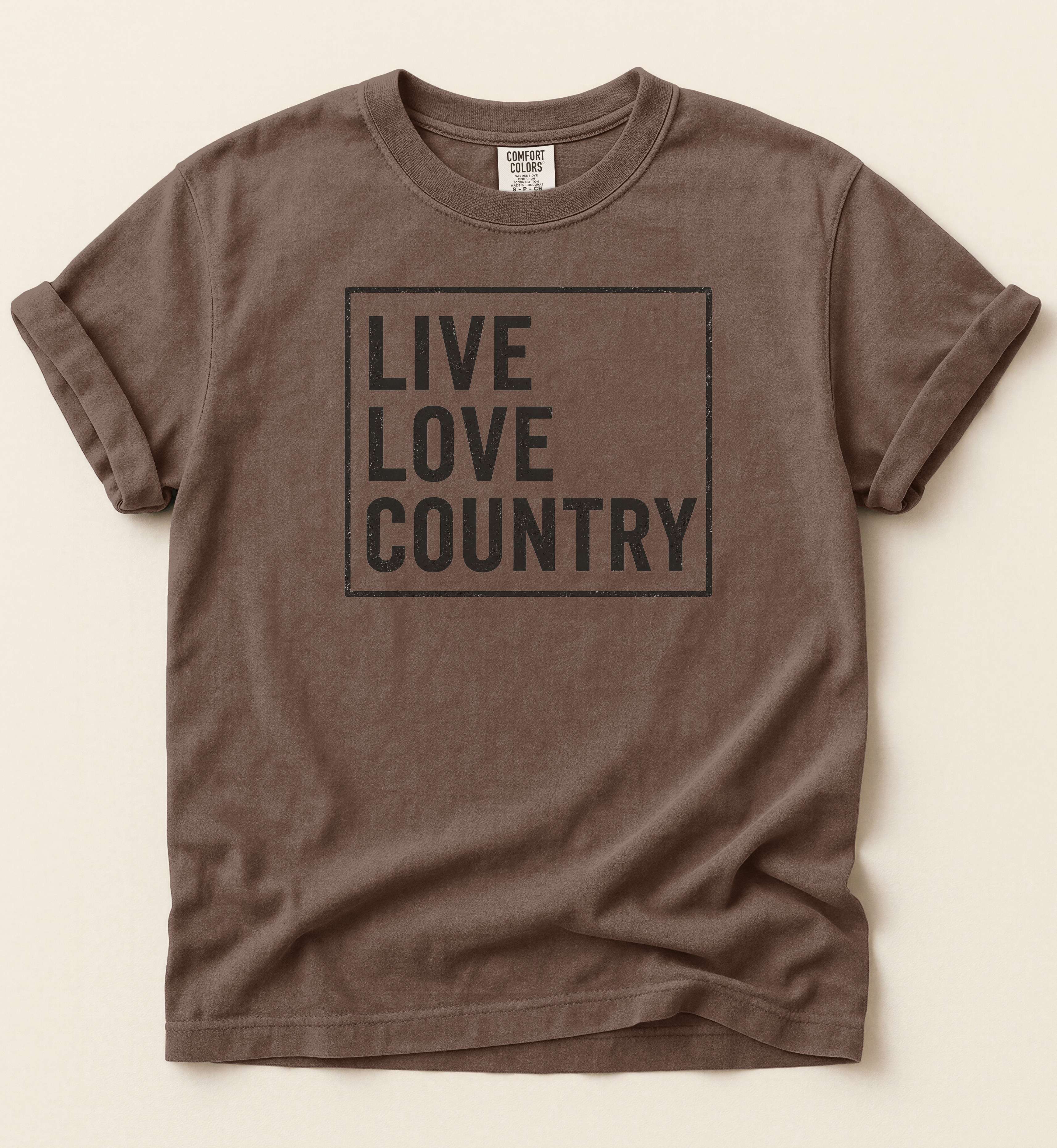 Live Love Country – Minimal Western Graphic Tee