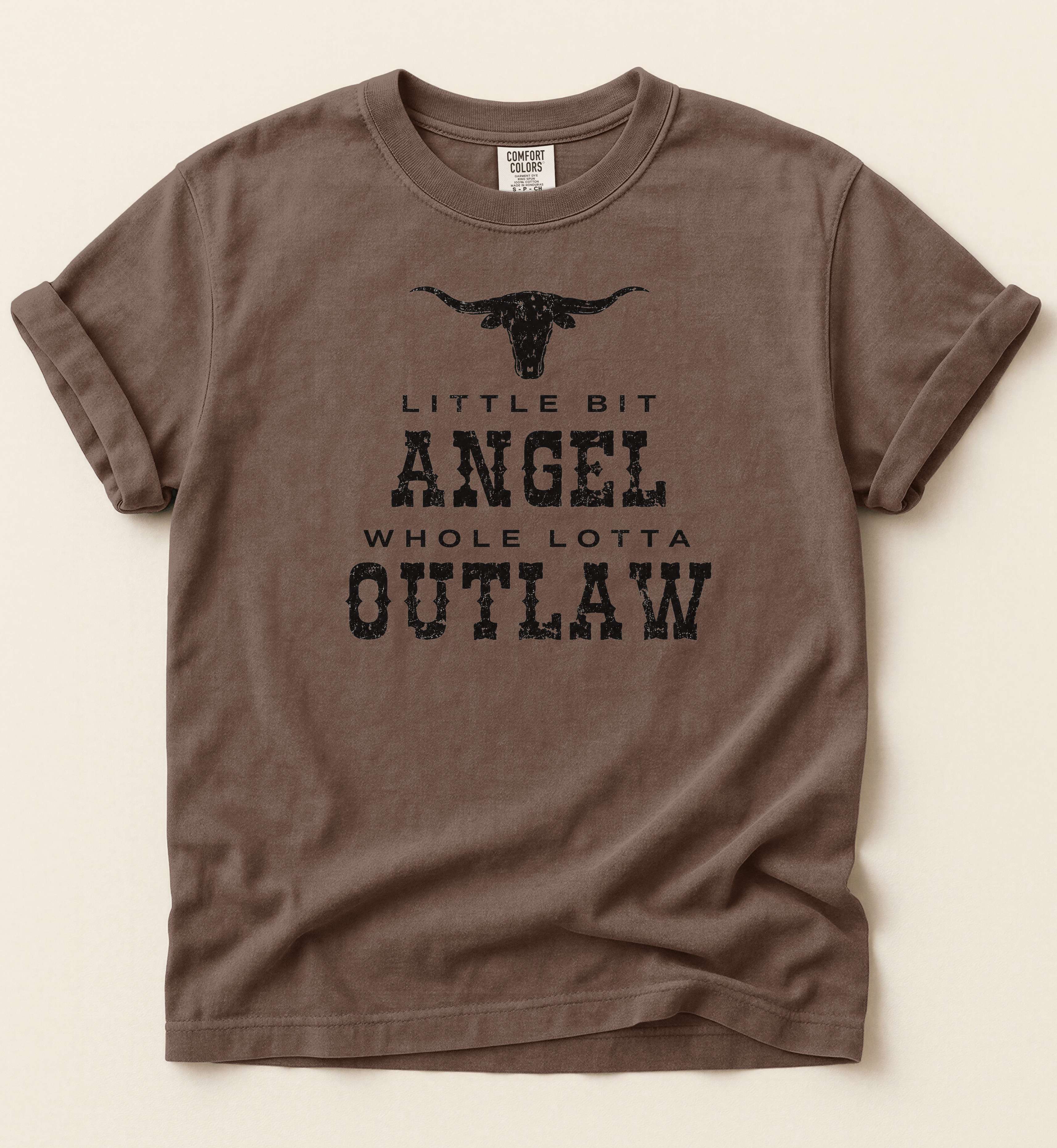Little Bit Angel Whole Lotta Outlaw Shirt