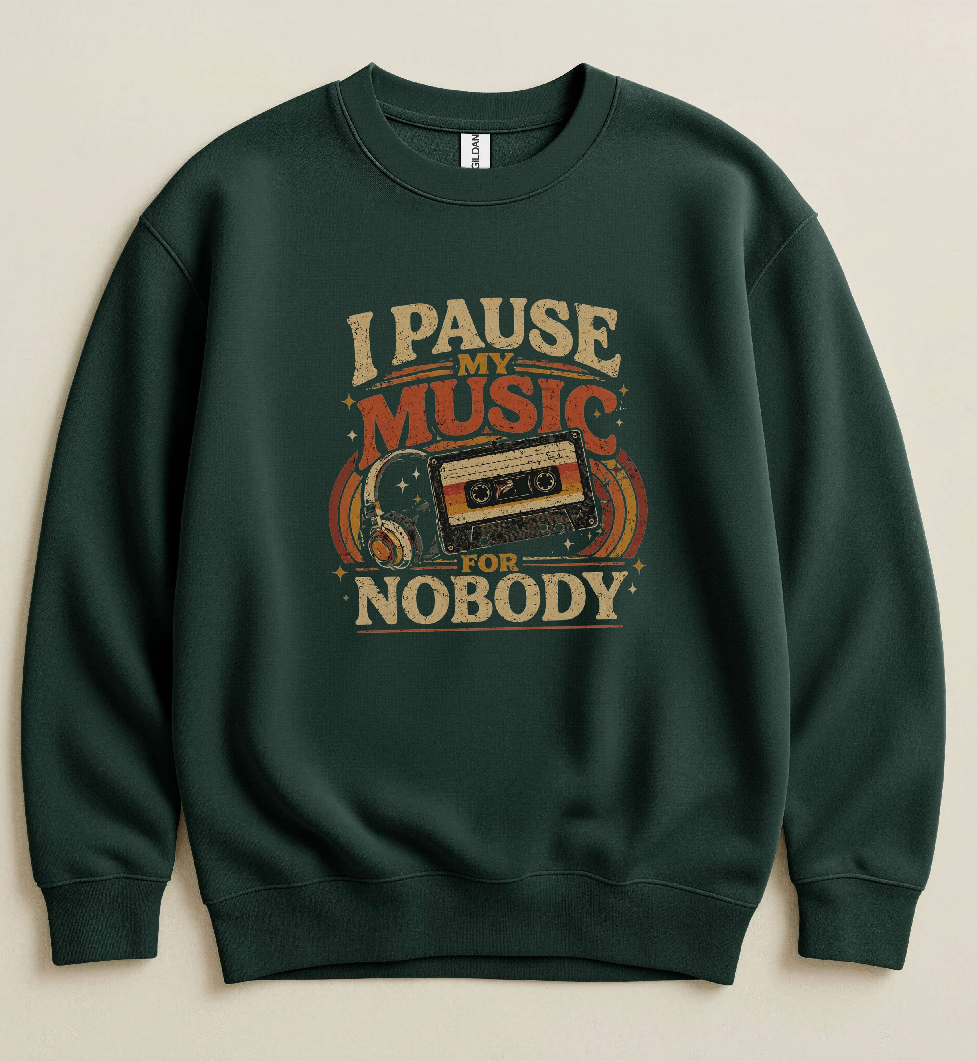 Funny Music Lover Crewneck | Retro Style