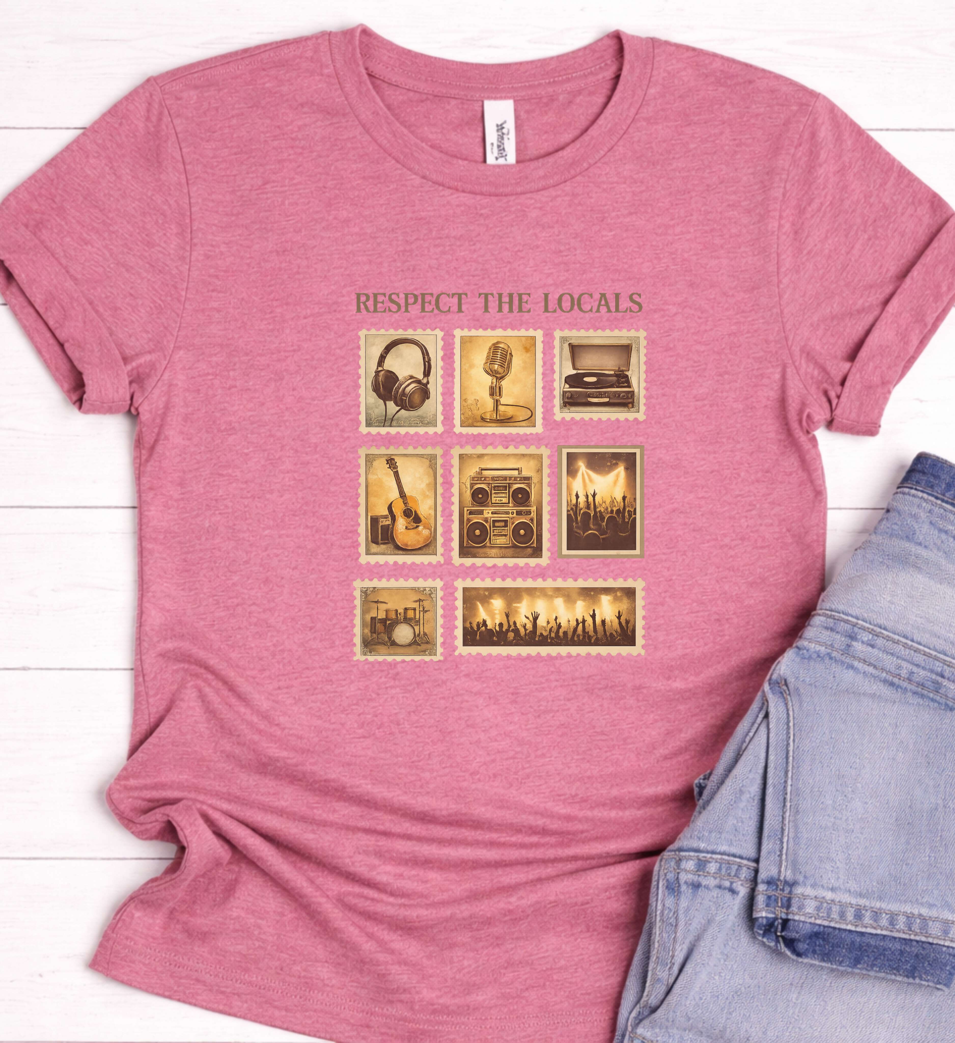 Respect The Locals Shirt – Vintage Music Graphic Tee