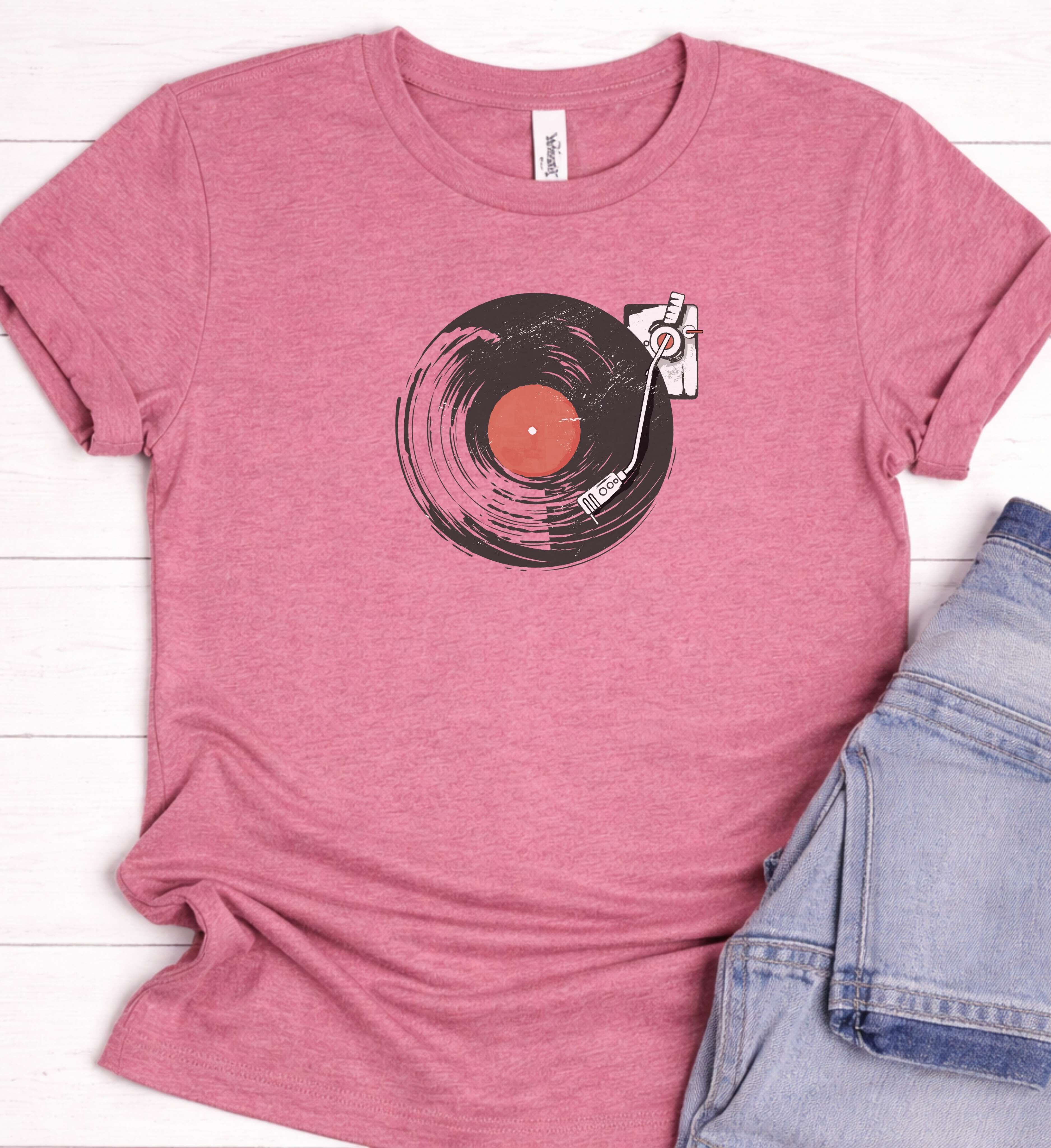 Vinyl Record Shirt – Retro Record Player Tee