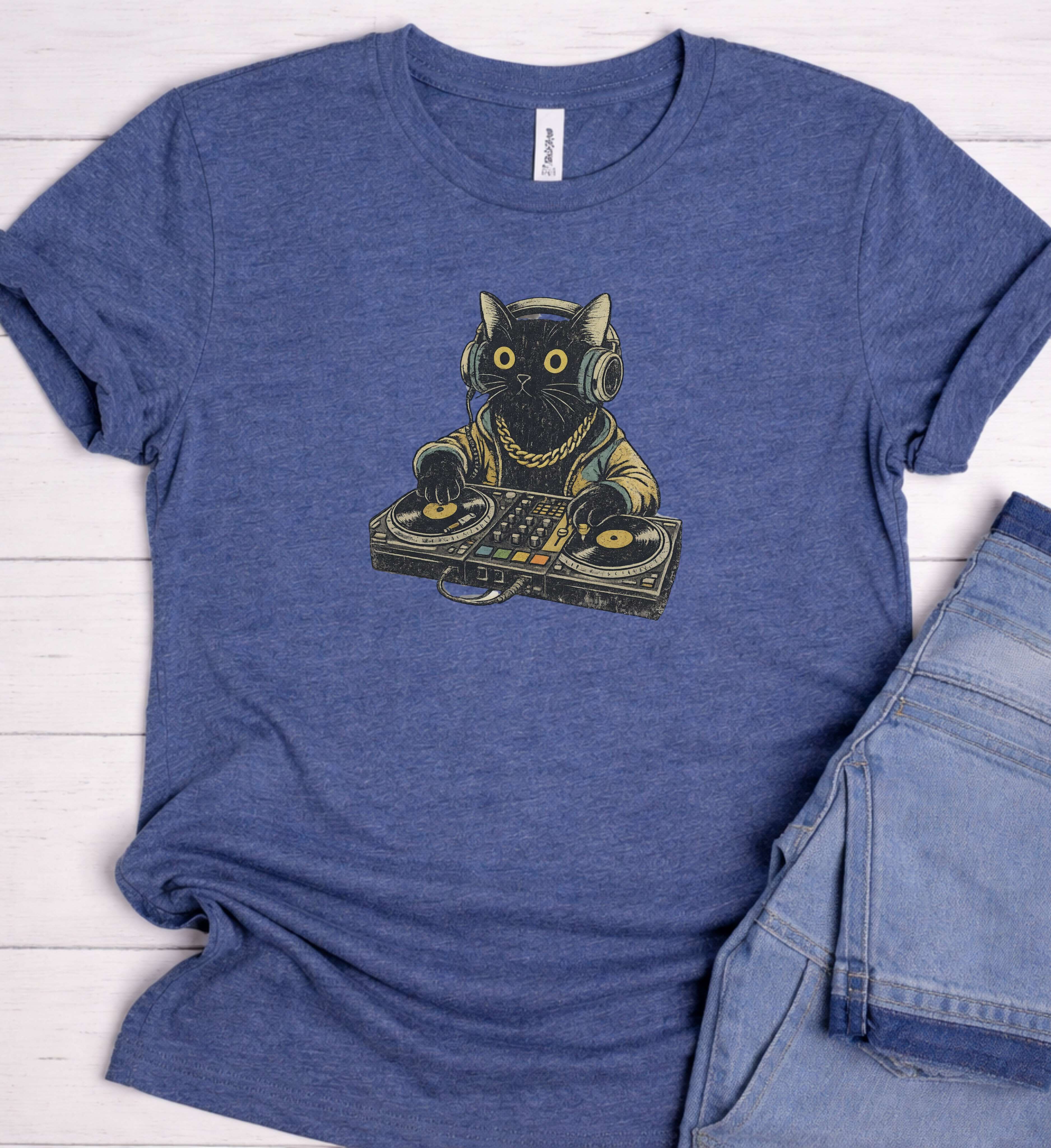 DJ Cat Shirt – Funny Music Streetwear Tee