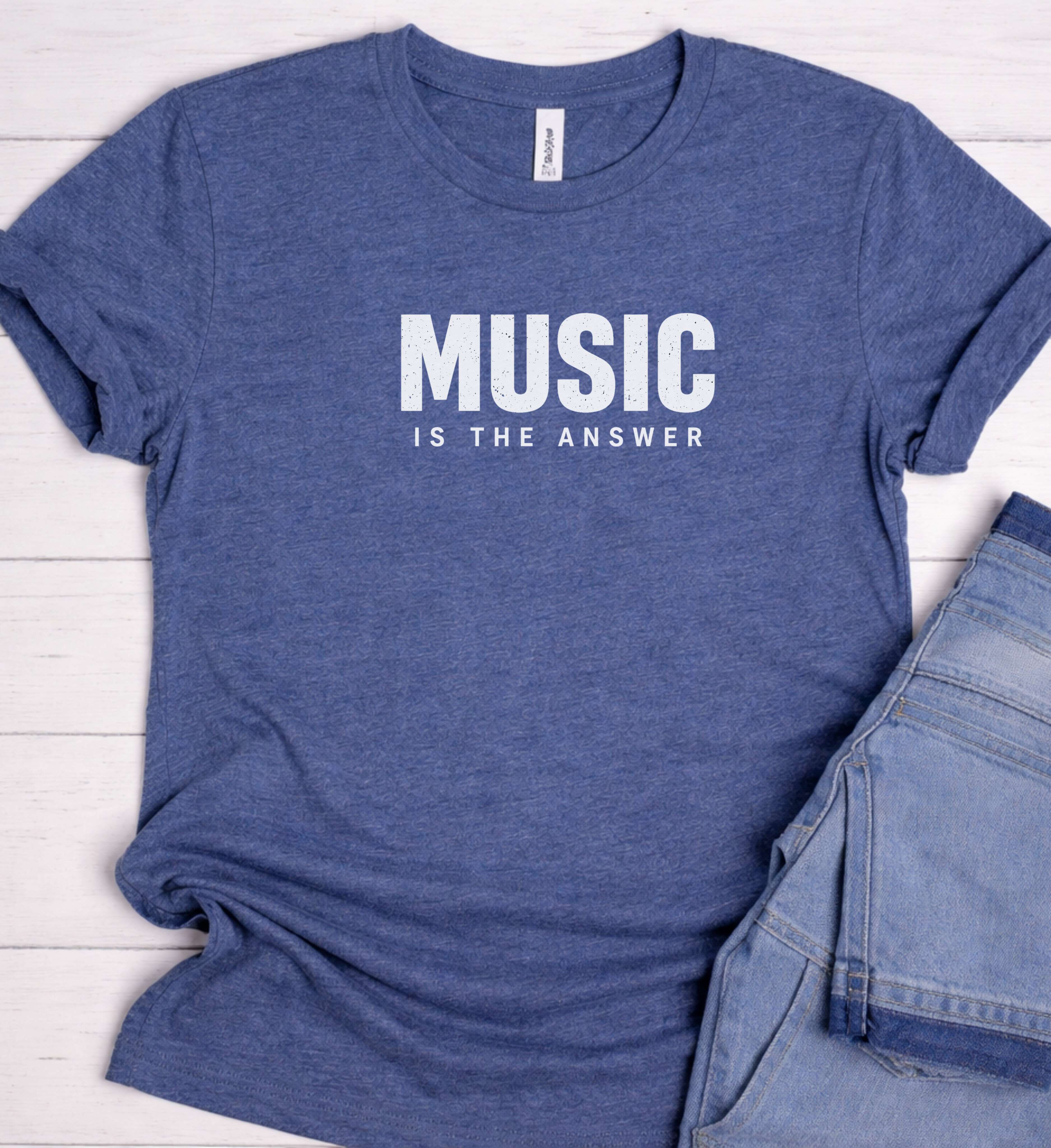 Music Is The Answer Shirt – Minimal Music Graphic Tee