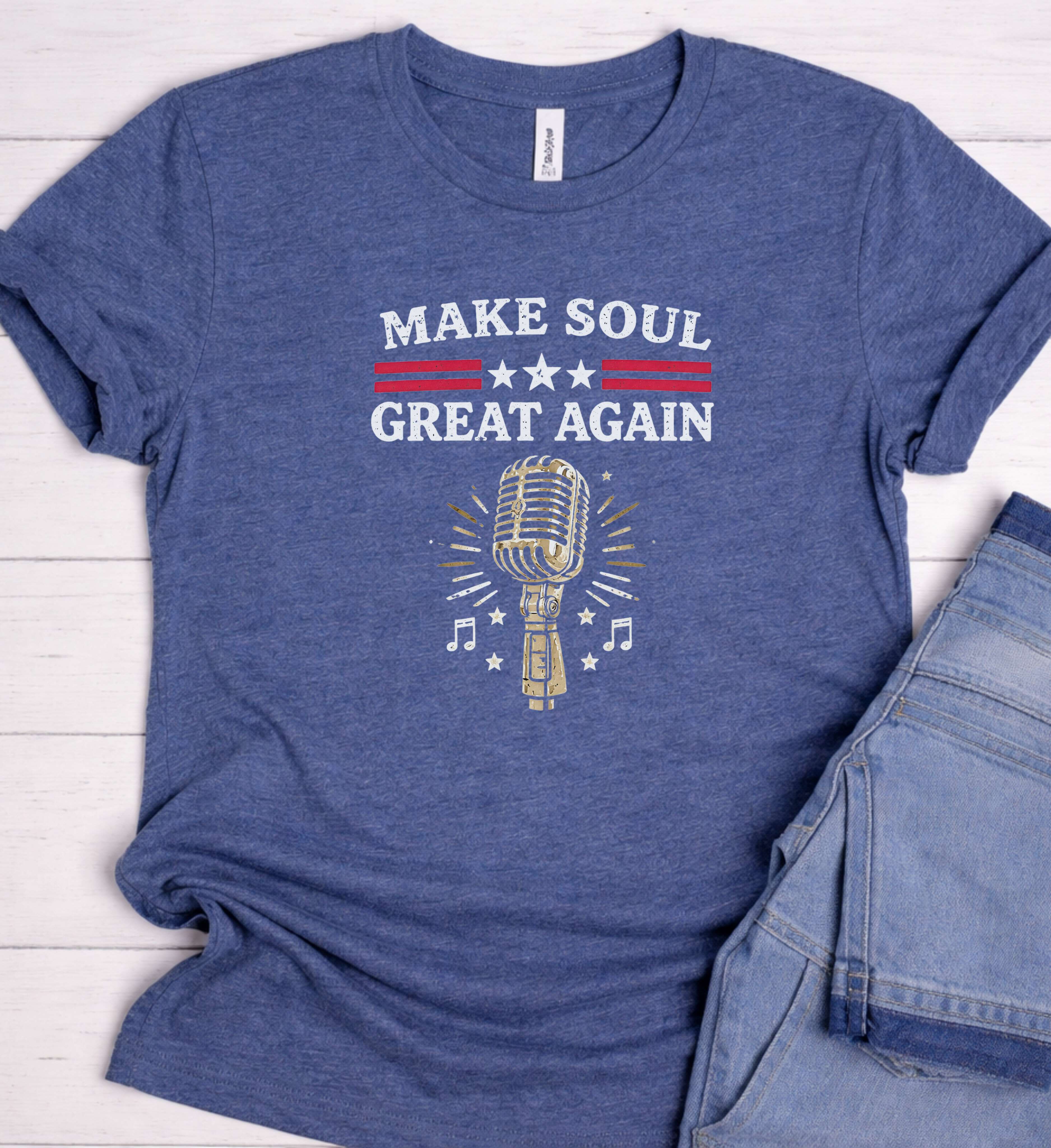 Soul Music Shirt – Vintage Microphone Graphic Tee