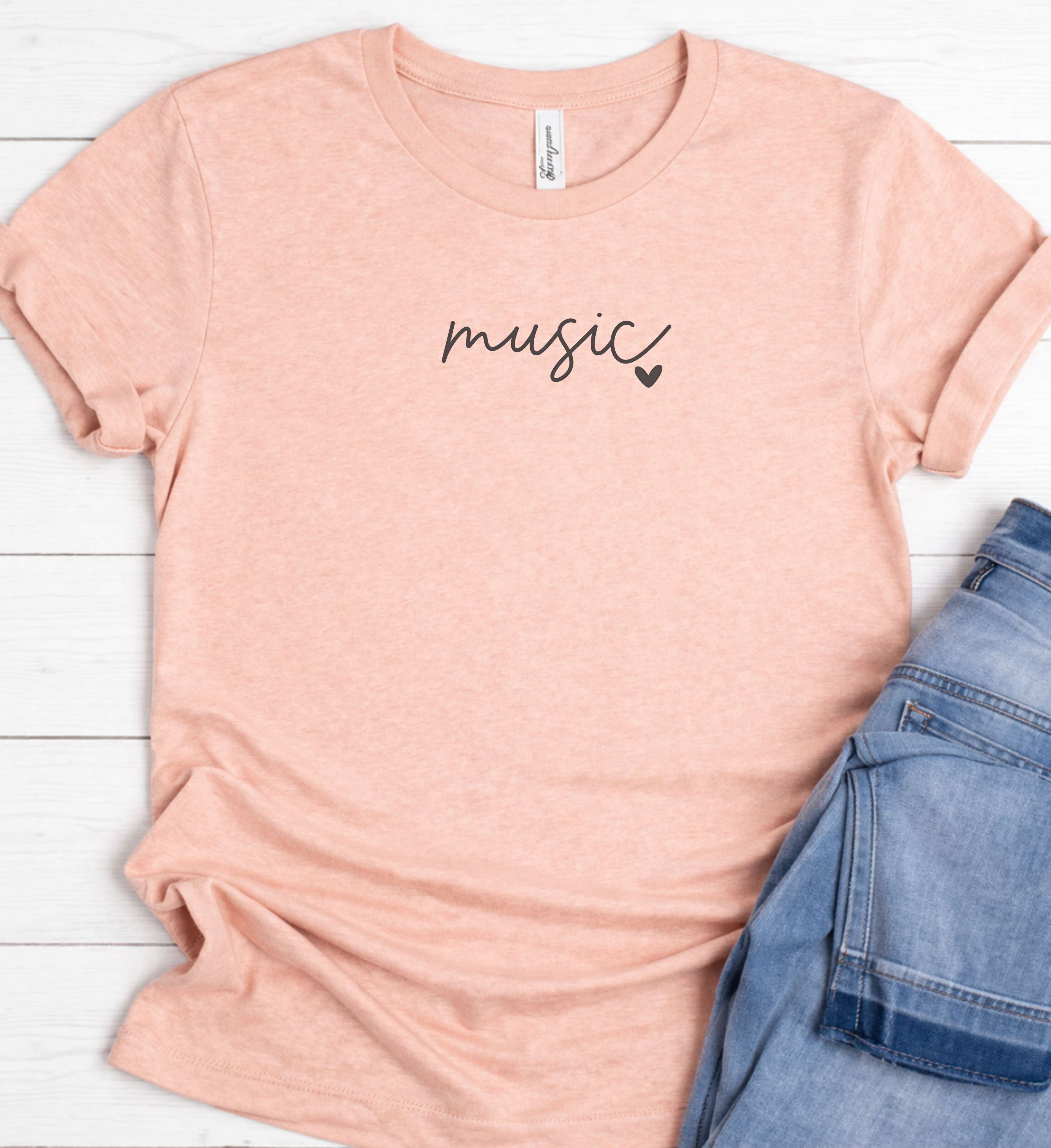 Minimal Music Shirt – Aesthetic Typography Tee