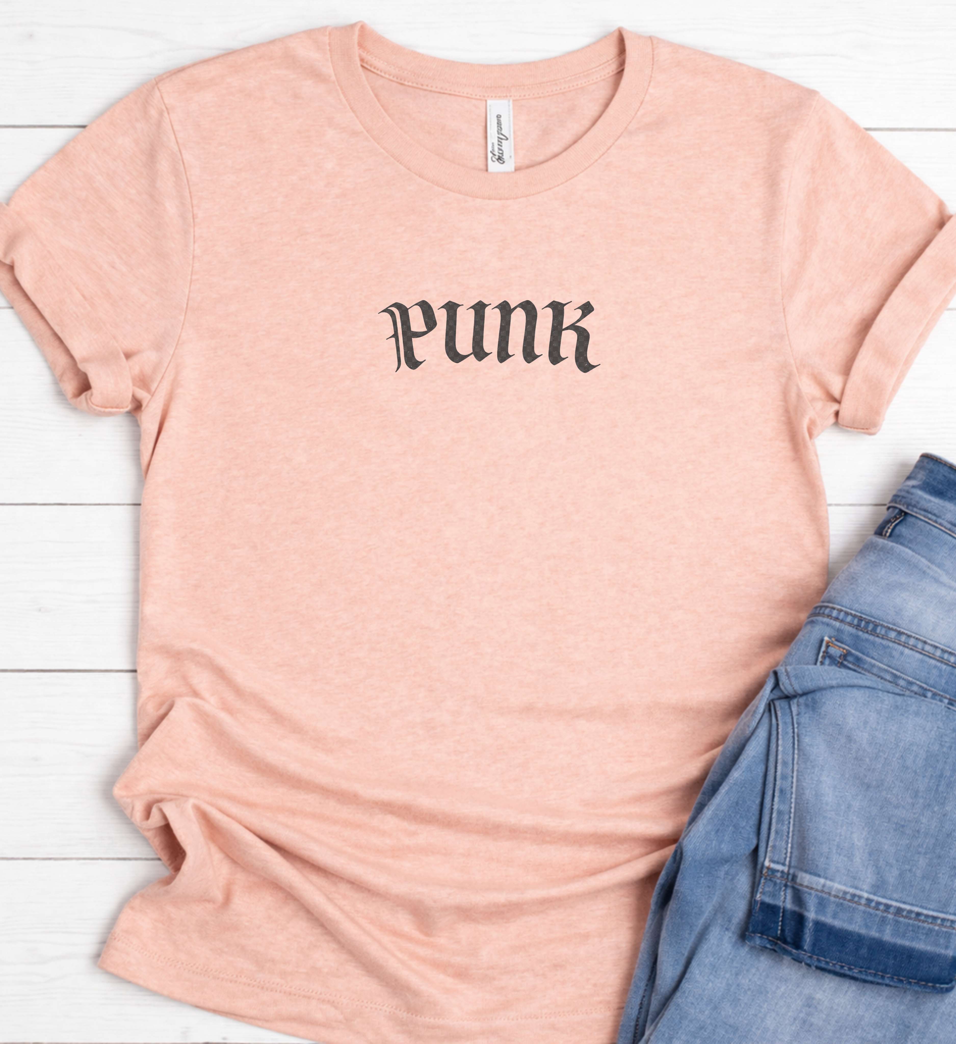 Punk Shirt – Gothic Typography Music Tee