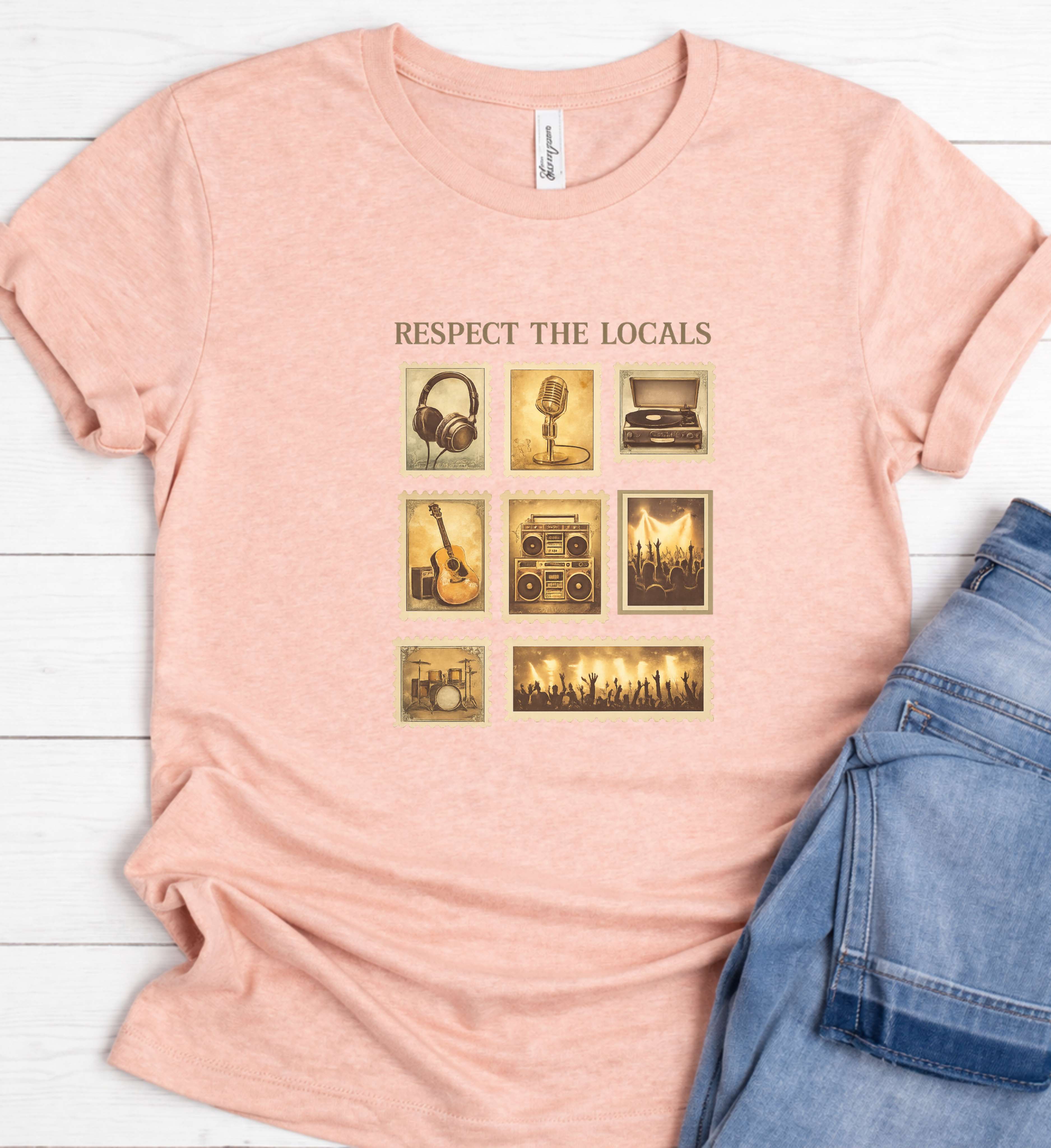 Respect The Locals Shirt – Vintage Music Graphic Tee